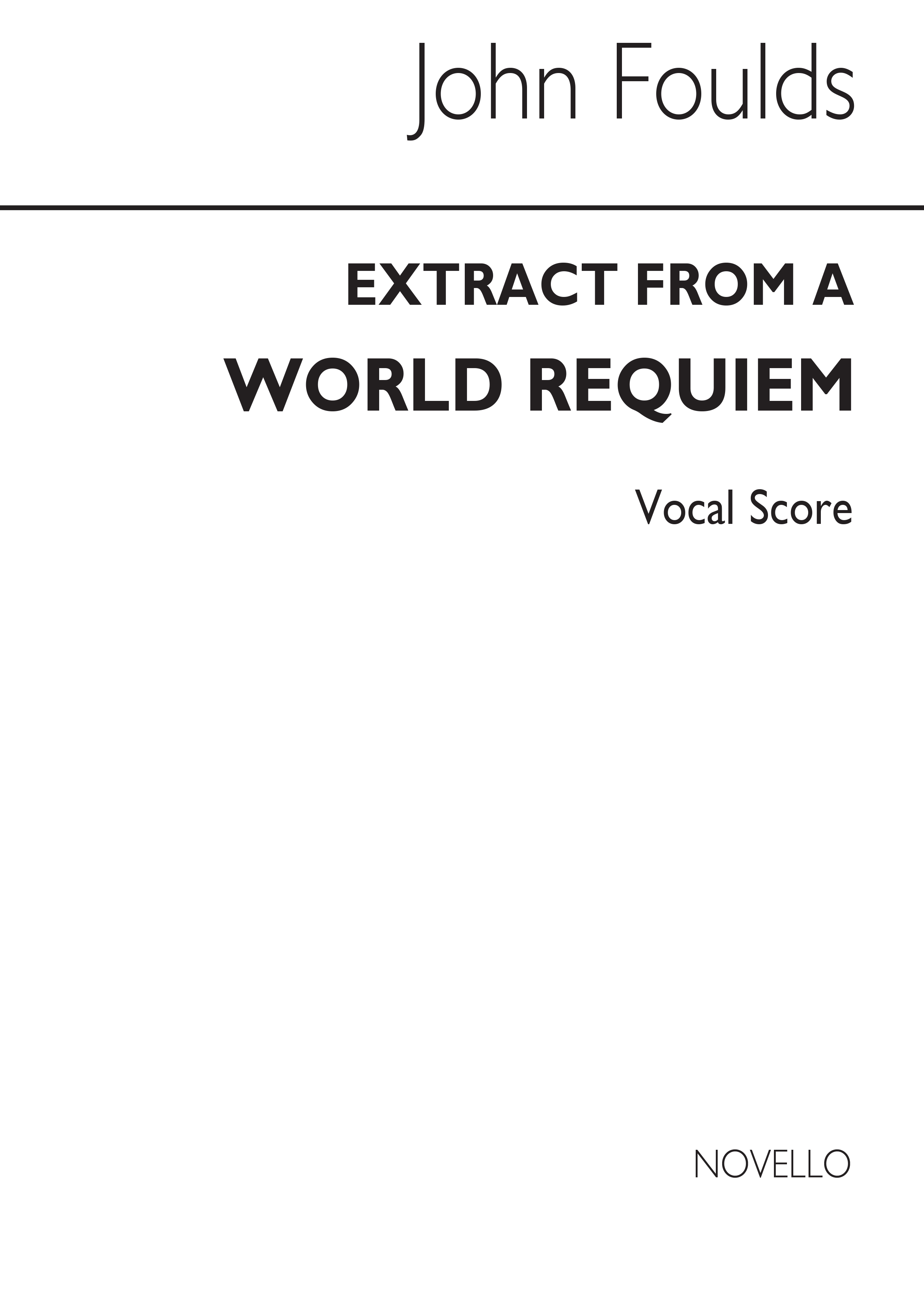 John Foulds: World Requiem (Movements 7-12)(Vocal Score)