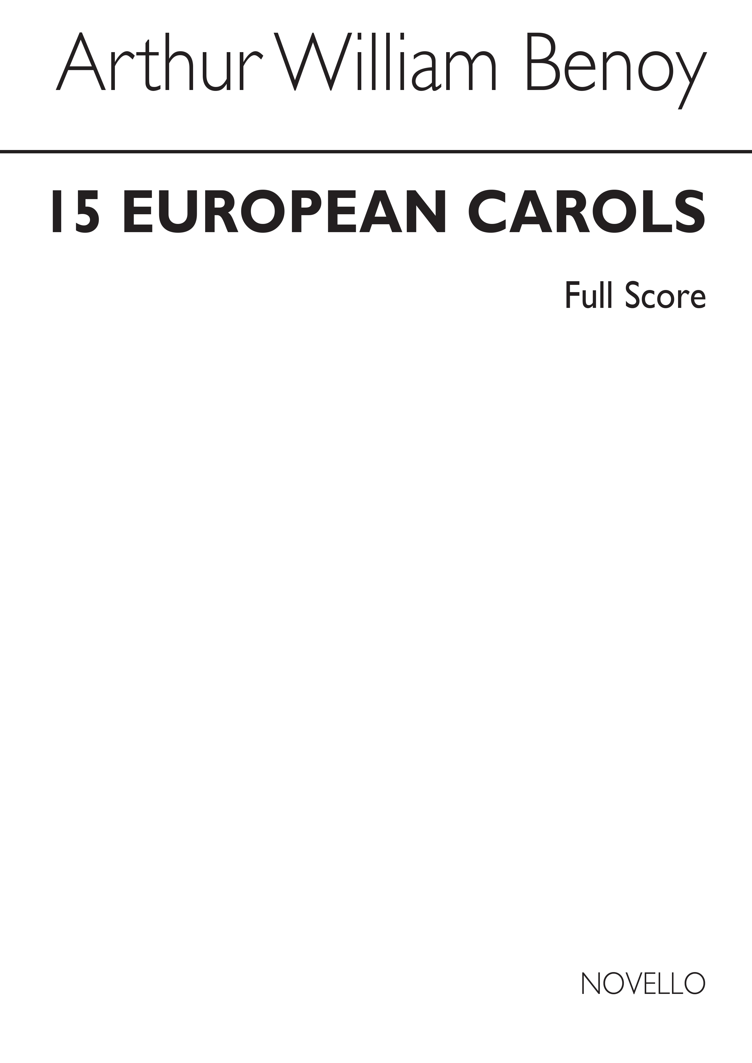 Benoy: Fifteen European Carols (Score)