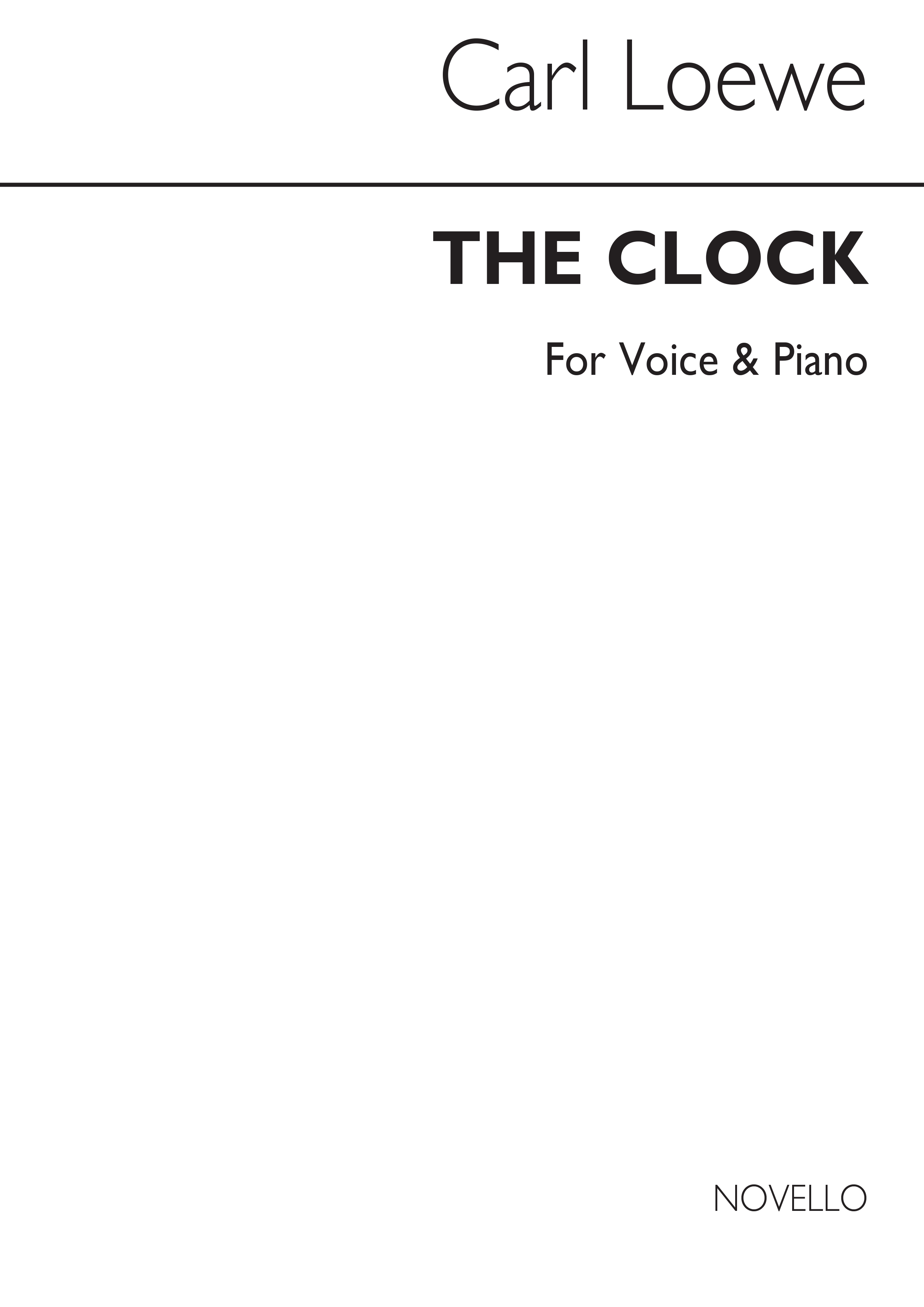 Loewe, C The Clock In E-flat Voice And Piano