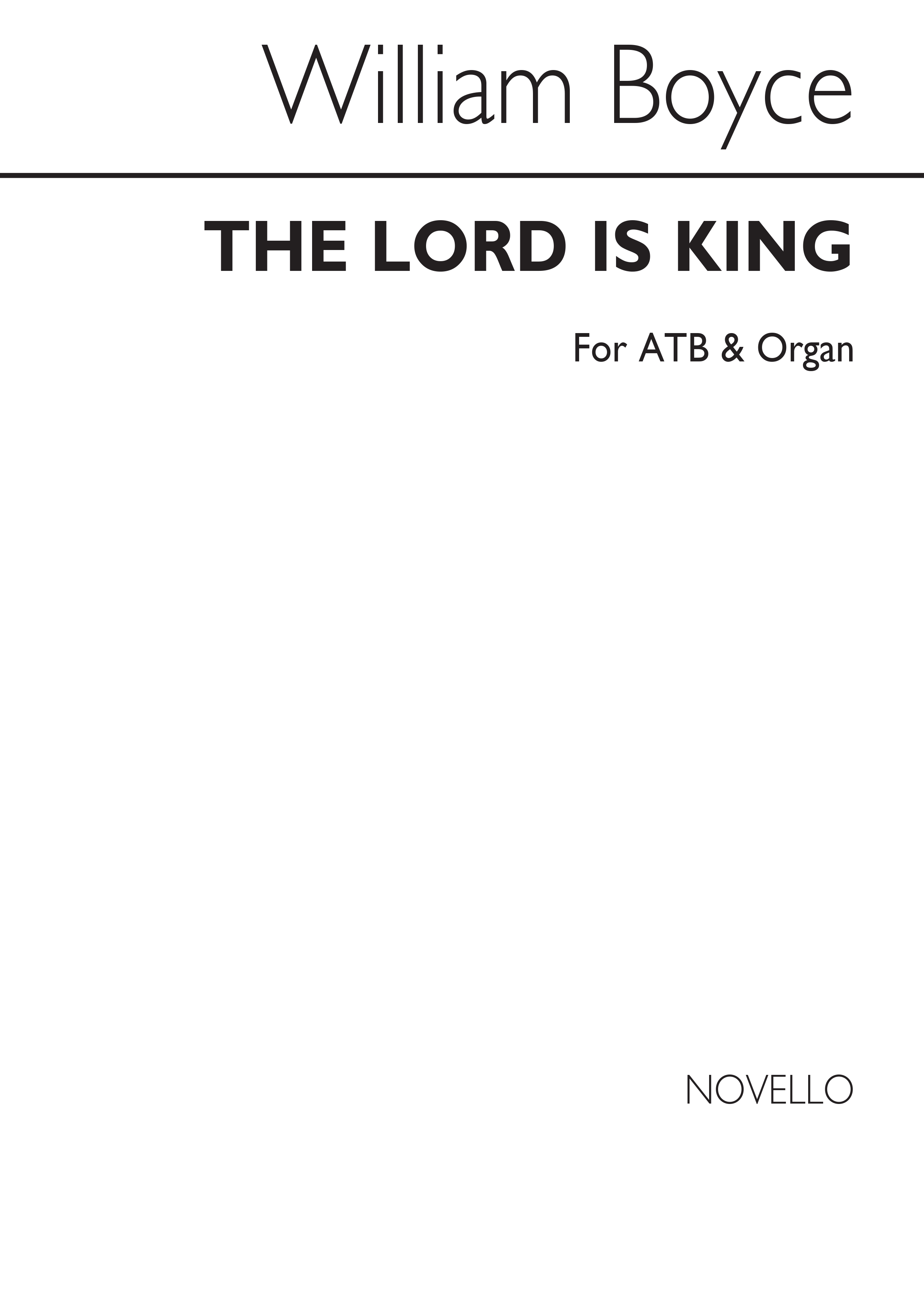 Boyce Lord Is King Atb/Organ