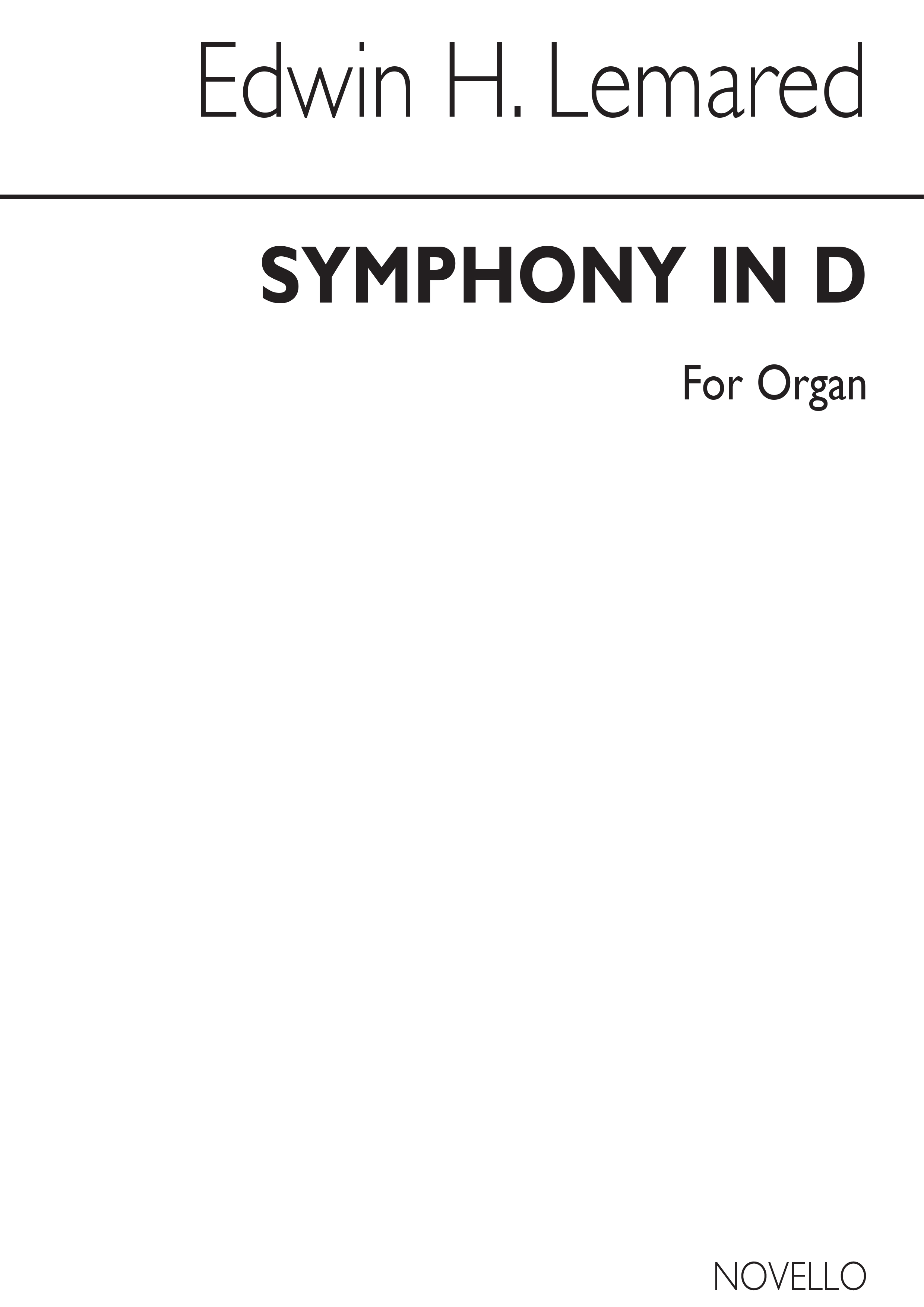 Edwin Lemare: Symphony In D Minor For Organ