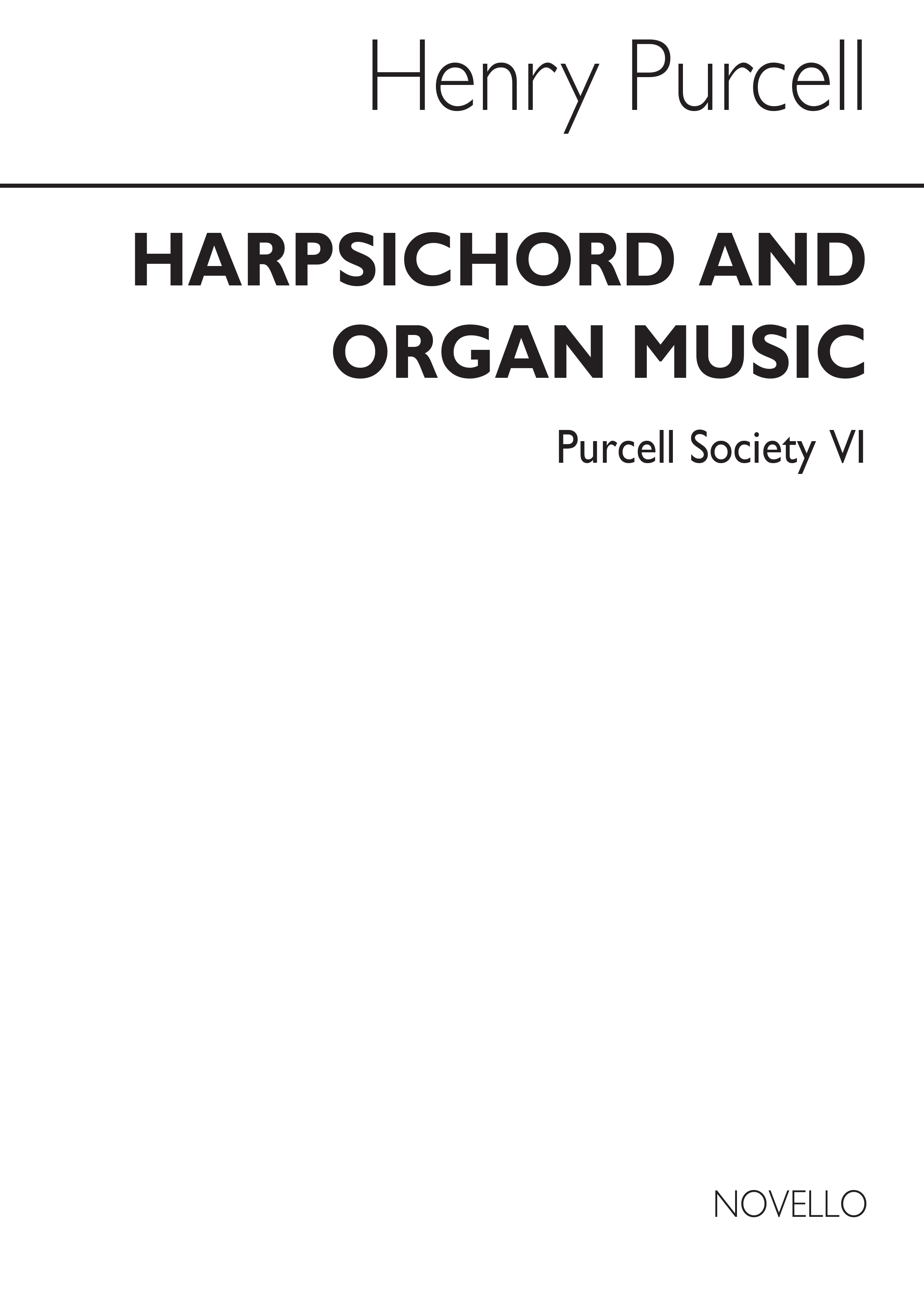 Purcell Society Volume 6 - Harpsichord And Organ Music (Original Engraving)