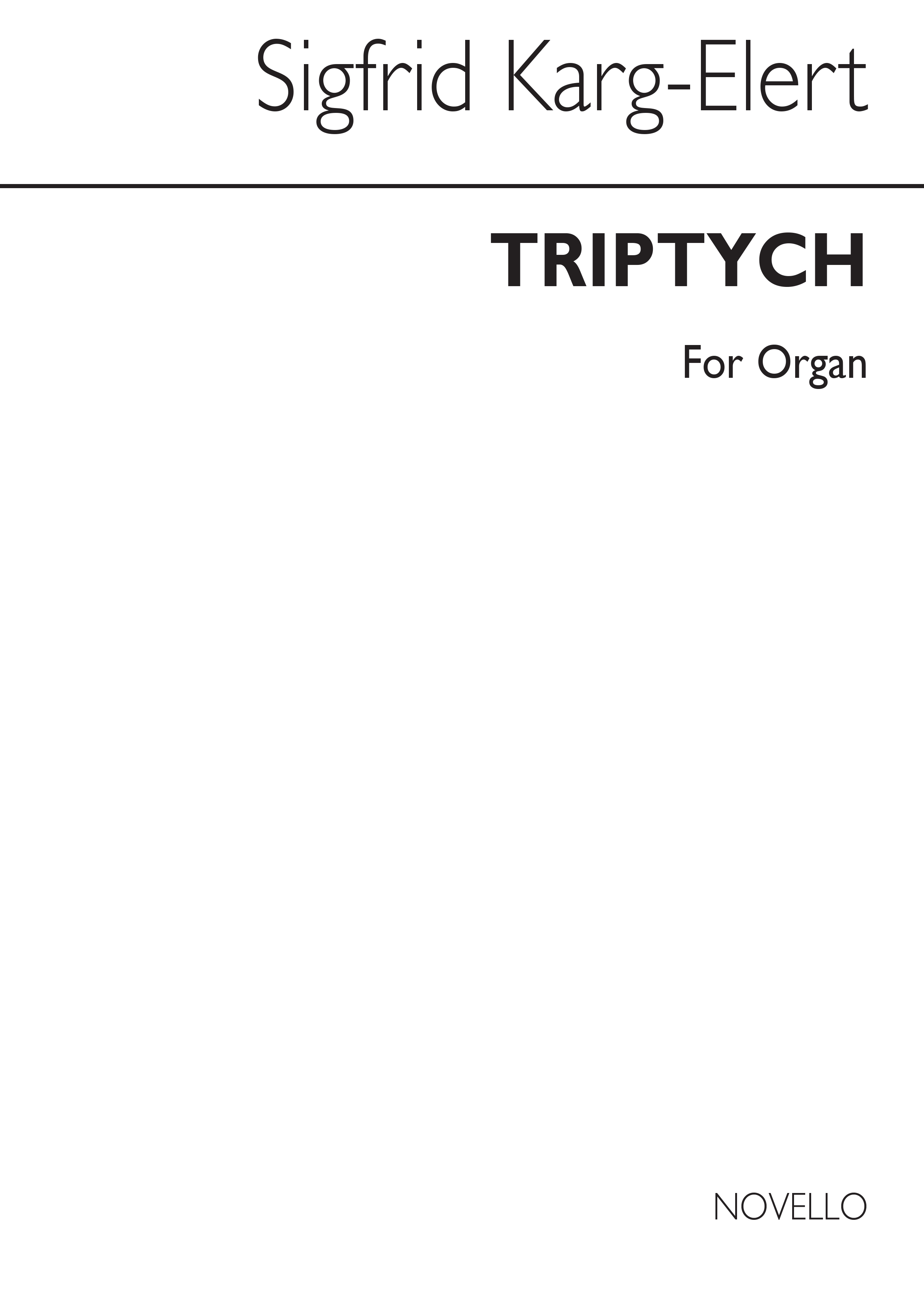 Sigfrid Karg-Elert: Triptych Op.141 For Organ
