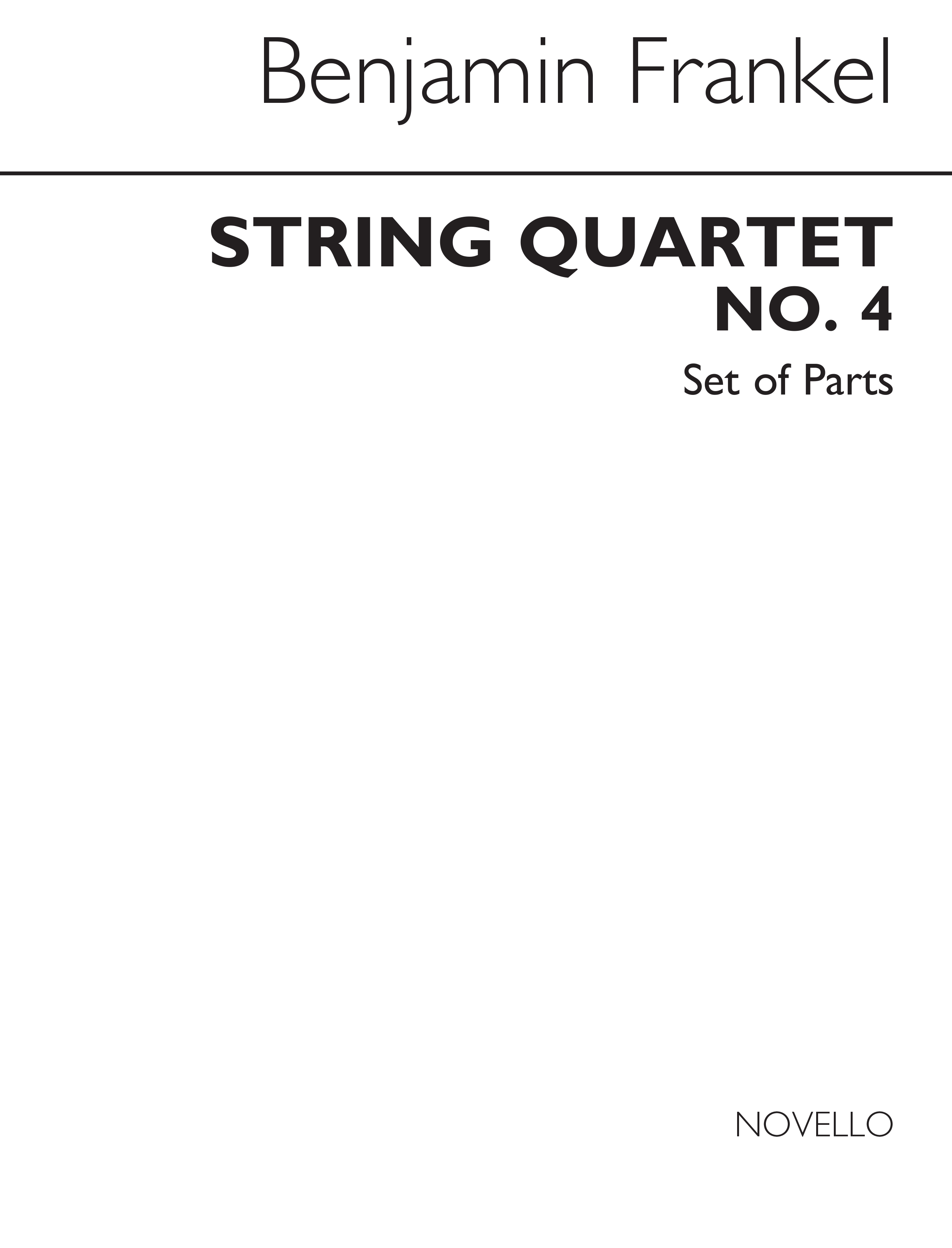 Frankel, Benjamin String Quartet No.4 Parts