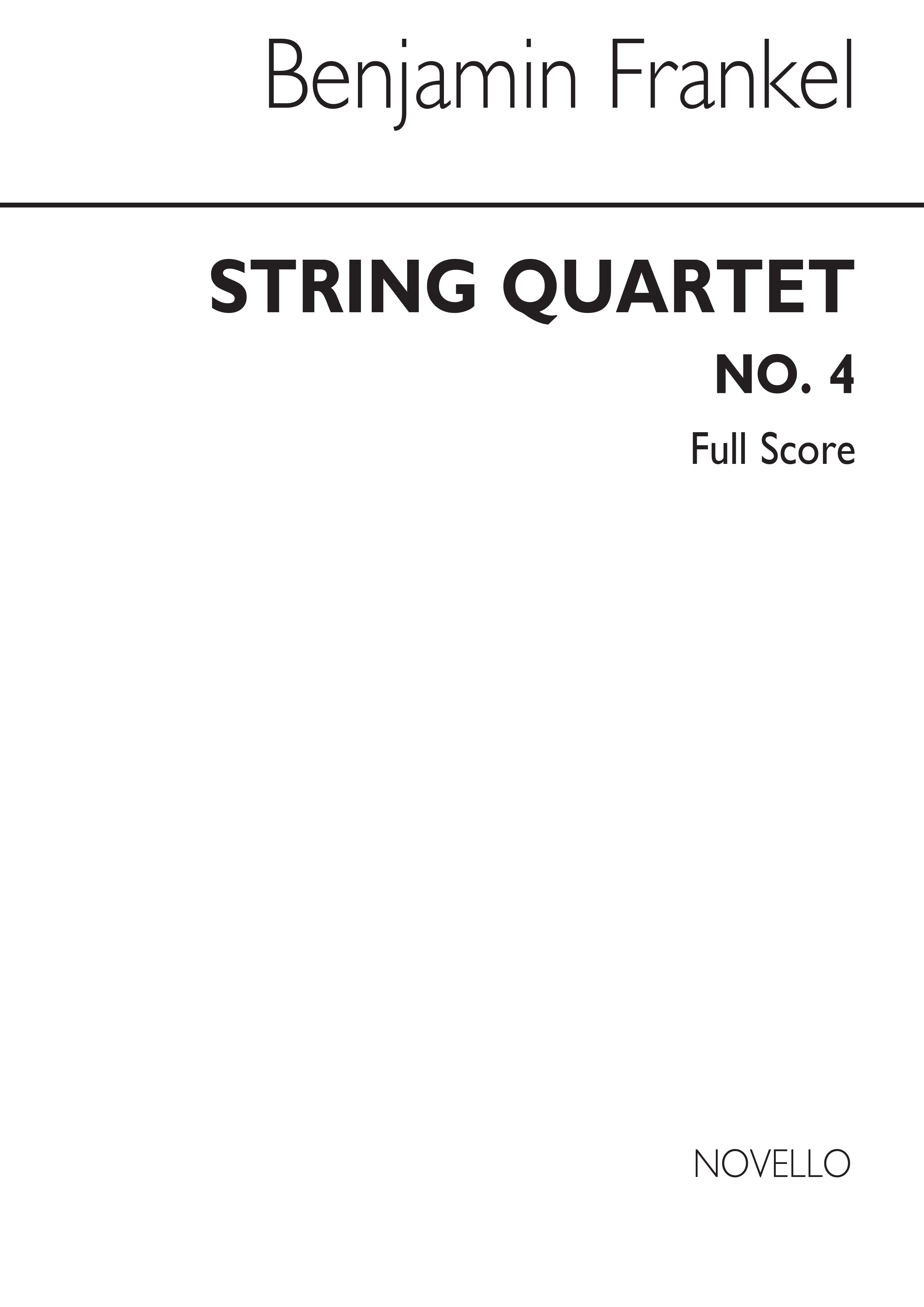 Frankel: String Quartet No. 4
