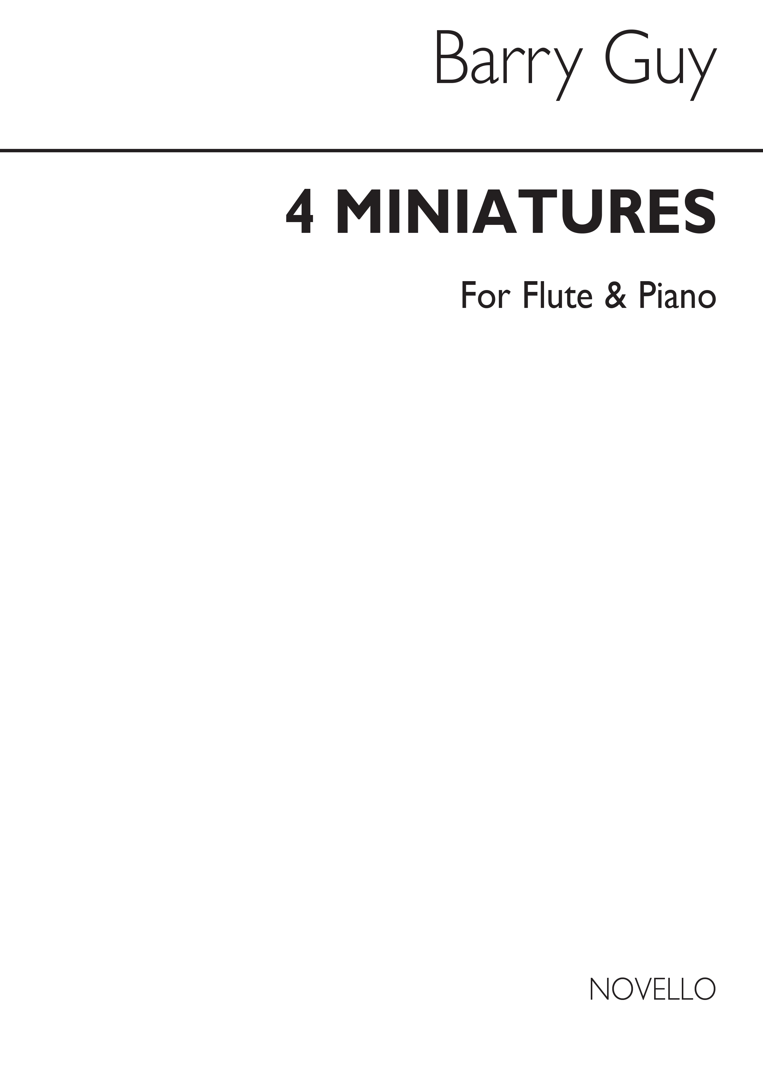 Guy: 4 Miniatures for Flute And Piano (Score)