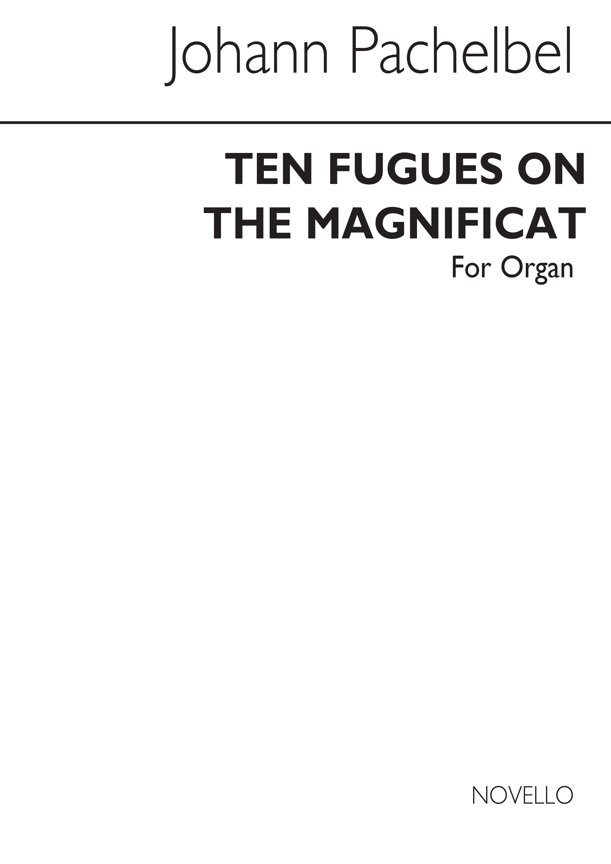 Johann Pachelbel: Ten Fugues On The Magnificat For Organ