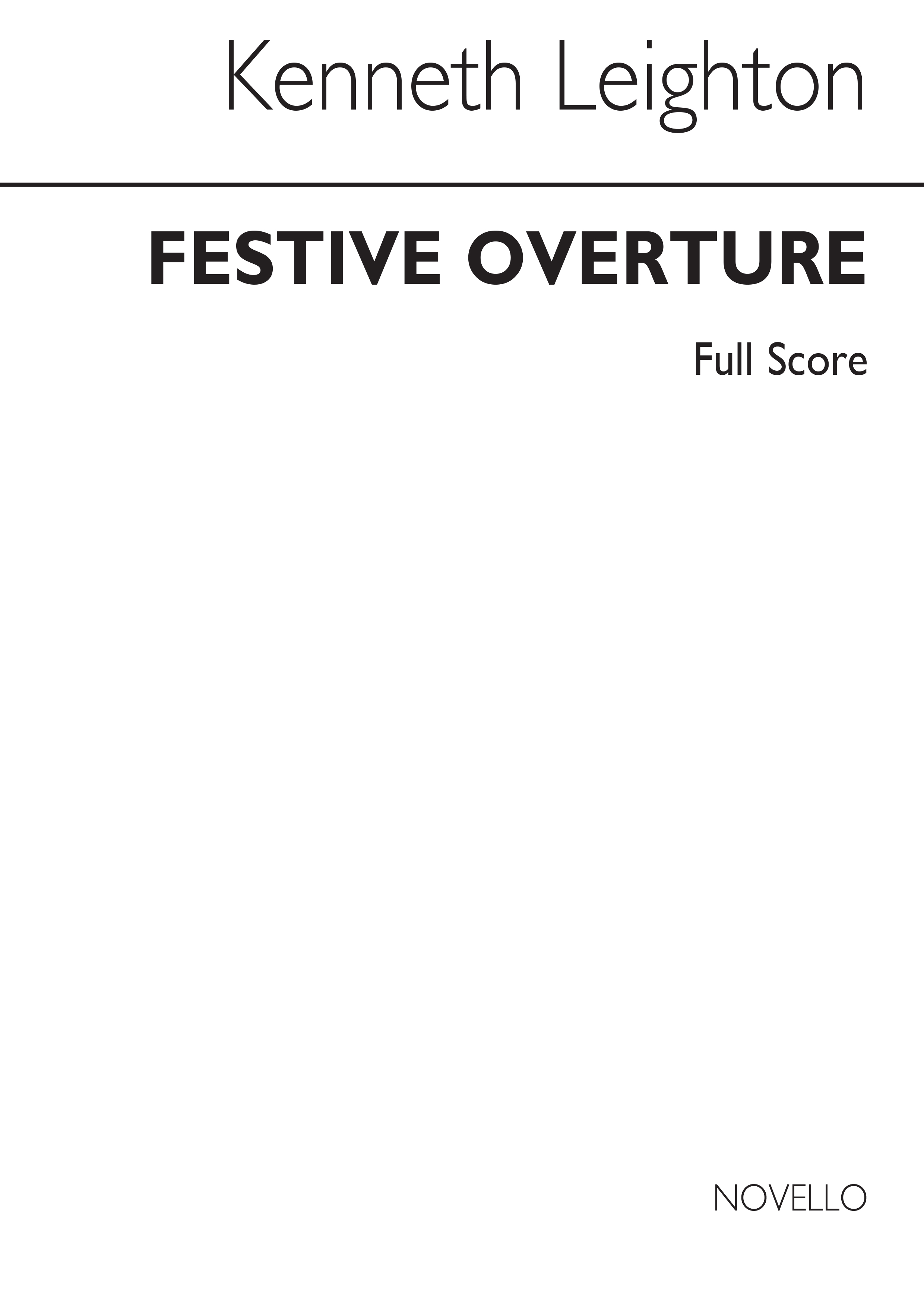 Kenneth Leighton: Festive Overture (Score)