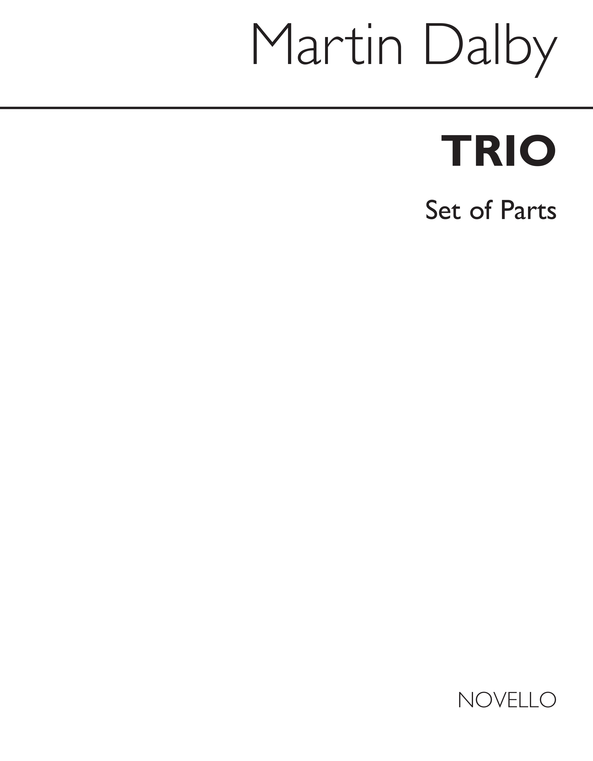 Martin Dalby: Piano Trio (Violin And Cello Parts)