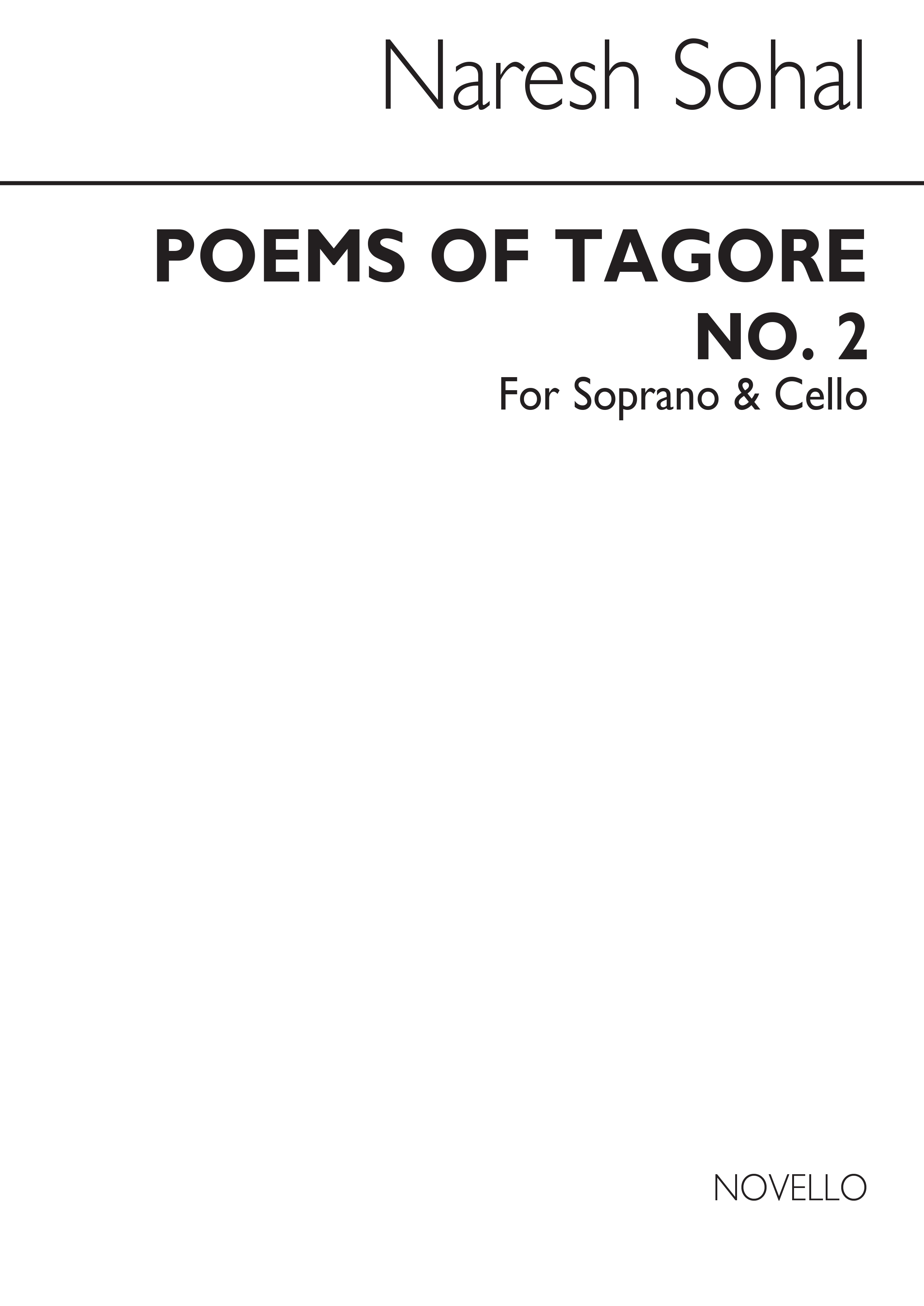 Sohal: Poems Of Tagore - No.2 for Soprano with Piano acc.
