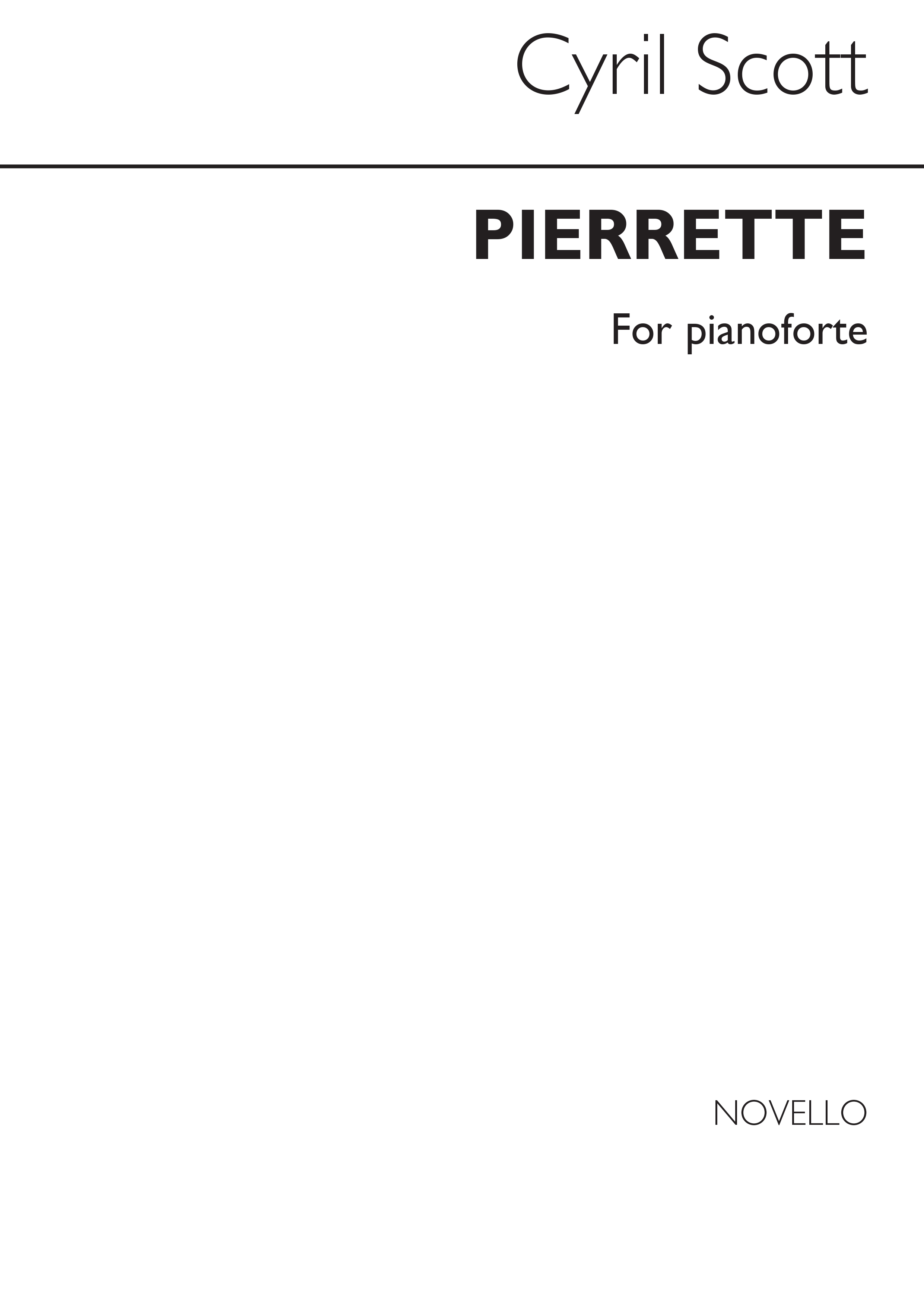 Cyril Scott: Pierrette for Piano