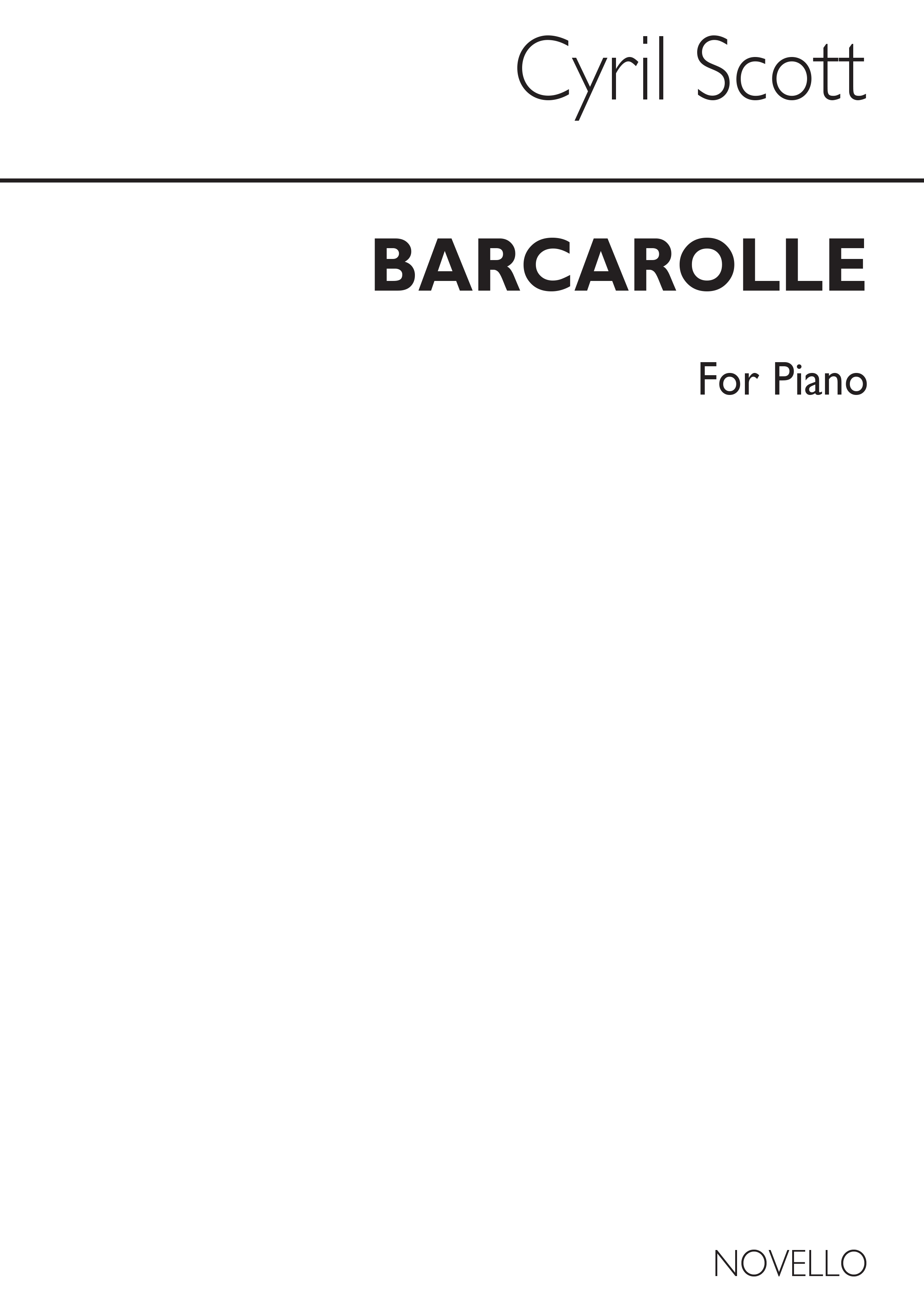 Scott: Barcarolle for Piano