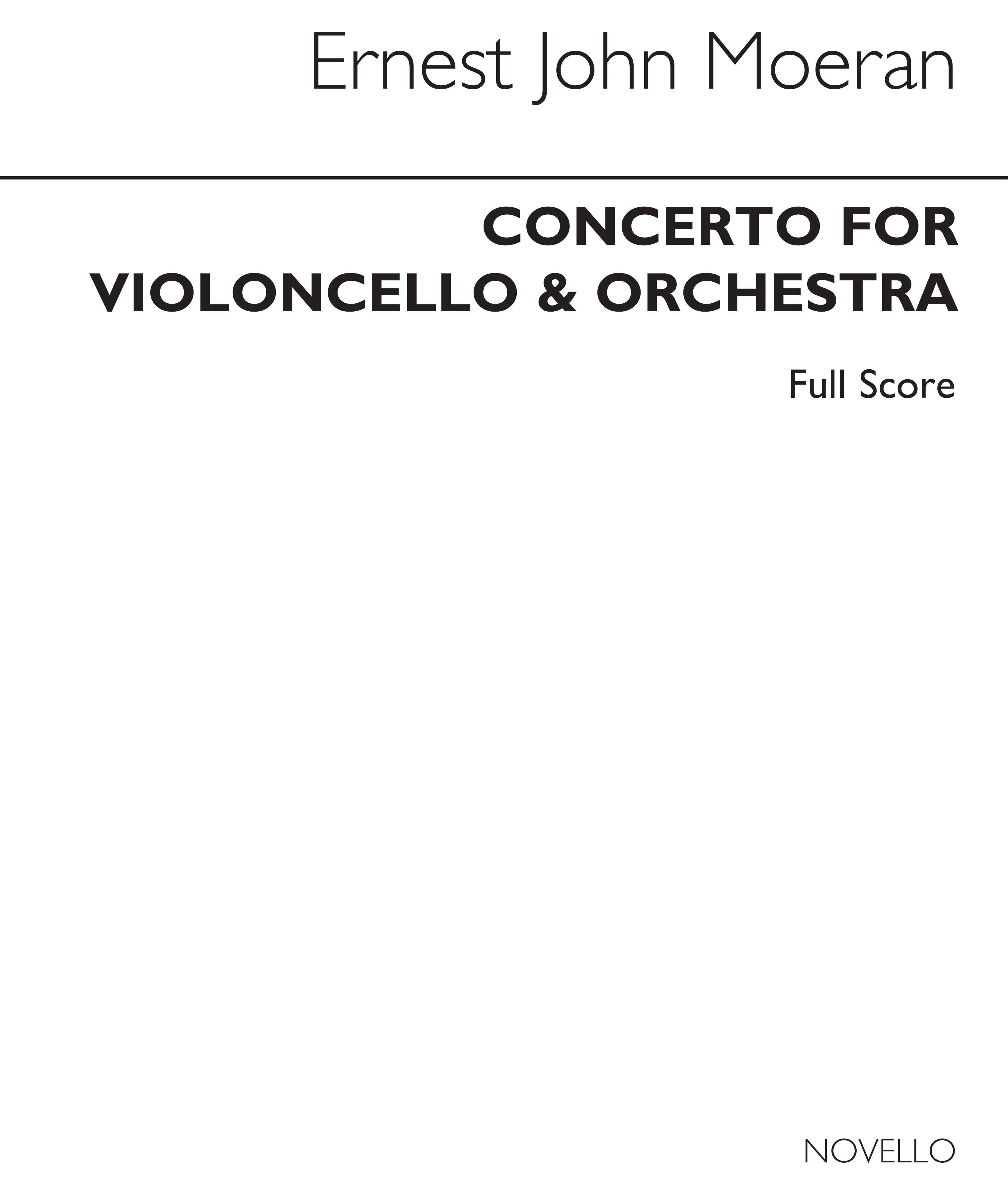Moeran: Concerto For Cello (Full Score)