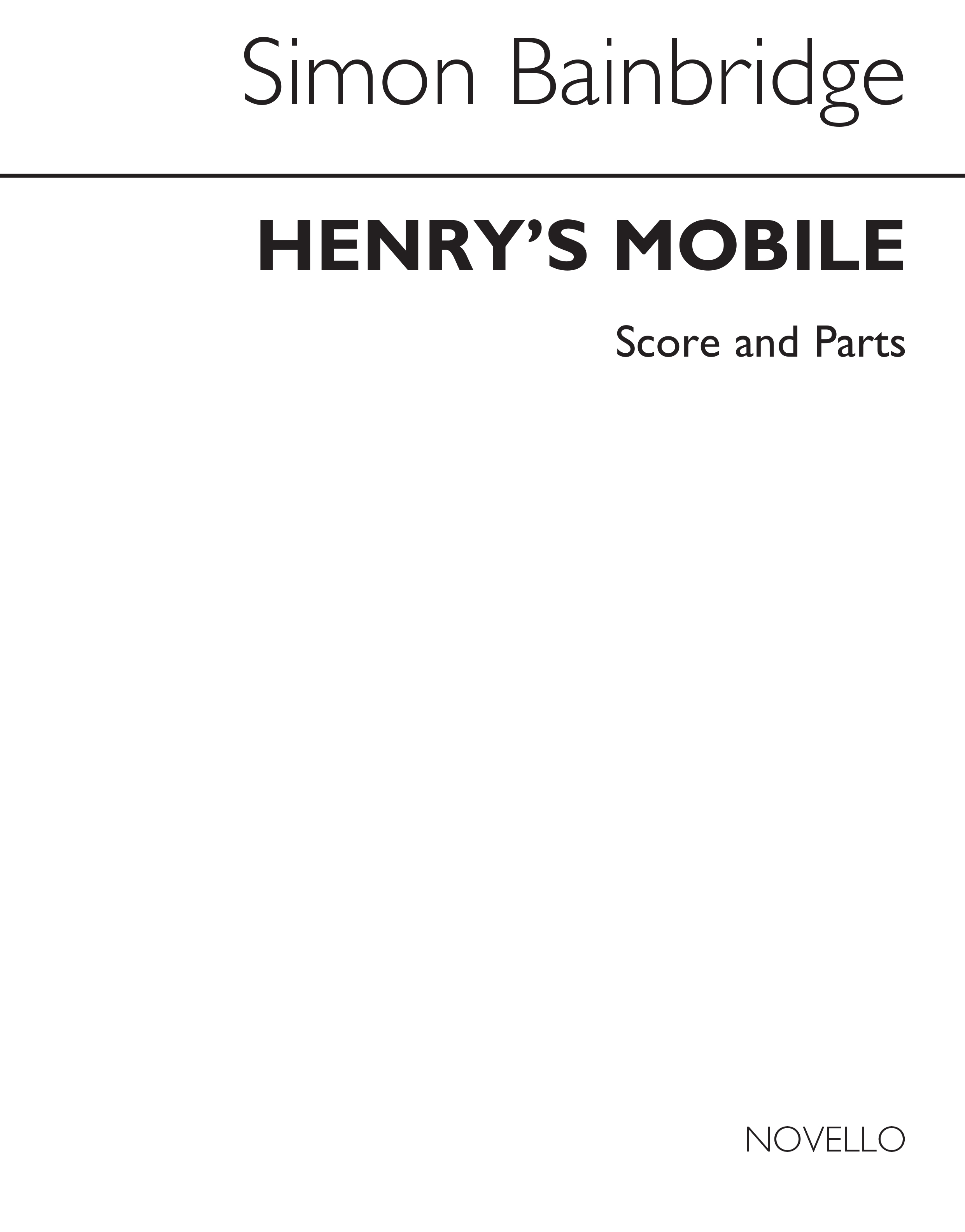 Simon Bainbridge: Henry's Mobile for Viol Quartet