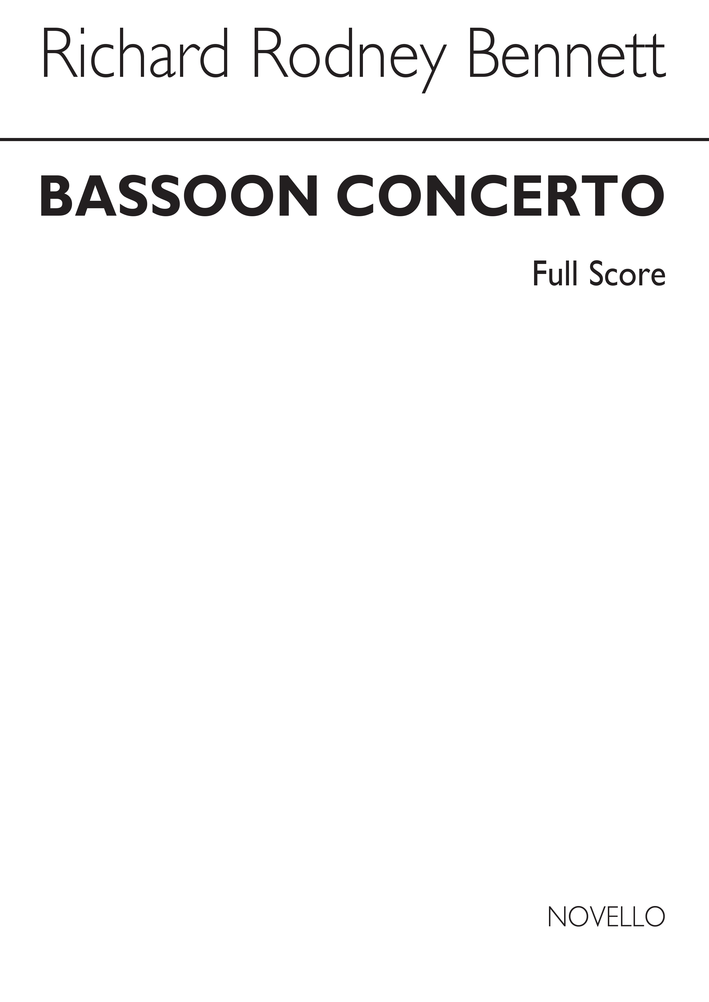 RR Bennett: Concerto For Bassoon And Strings (Full Score)