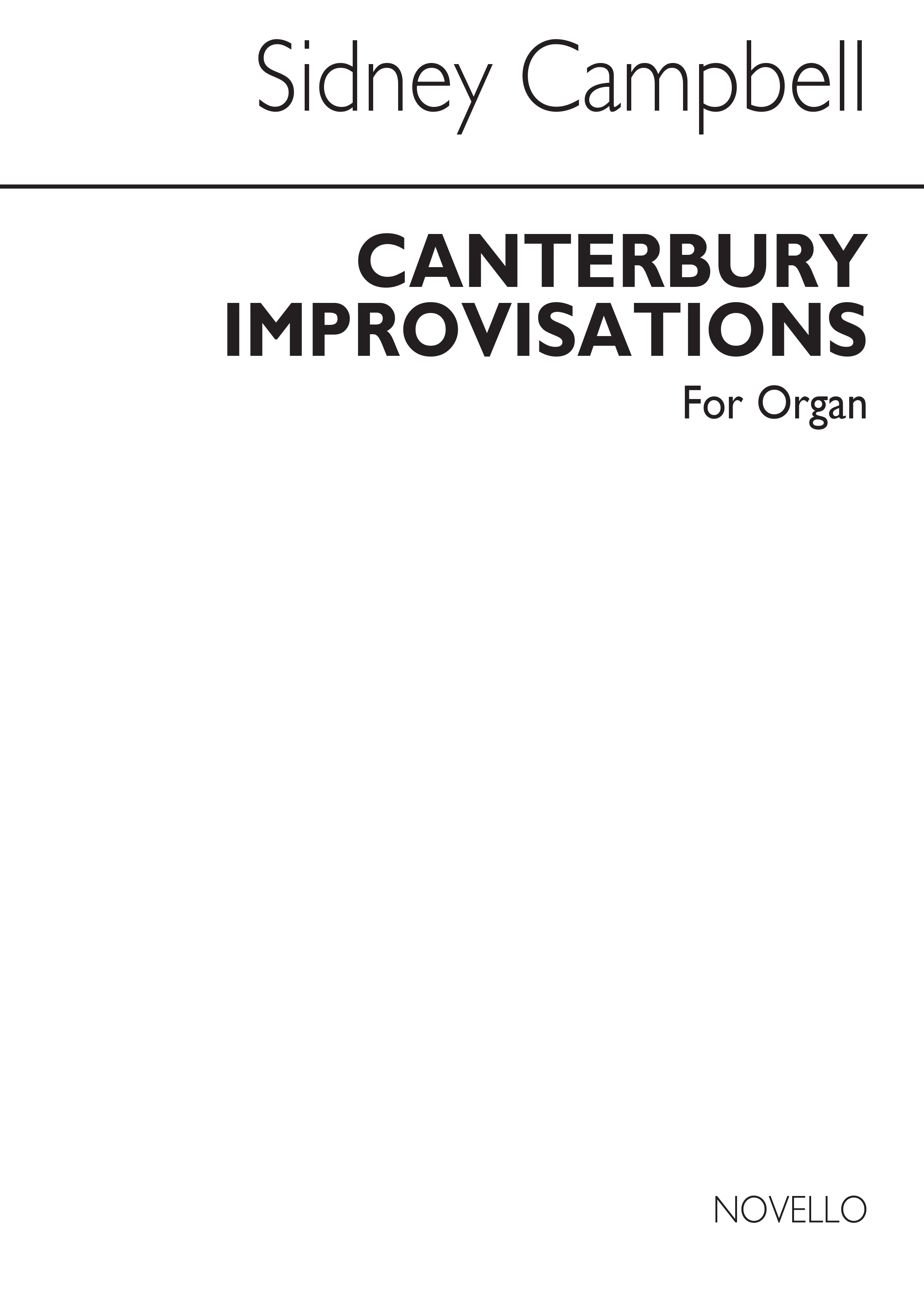 Sidney Campbell: Canterbury Improvisations for Organ