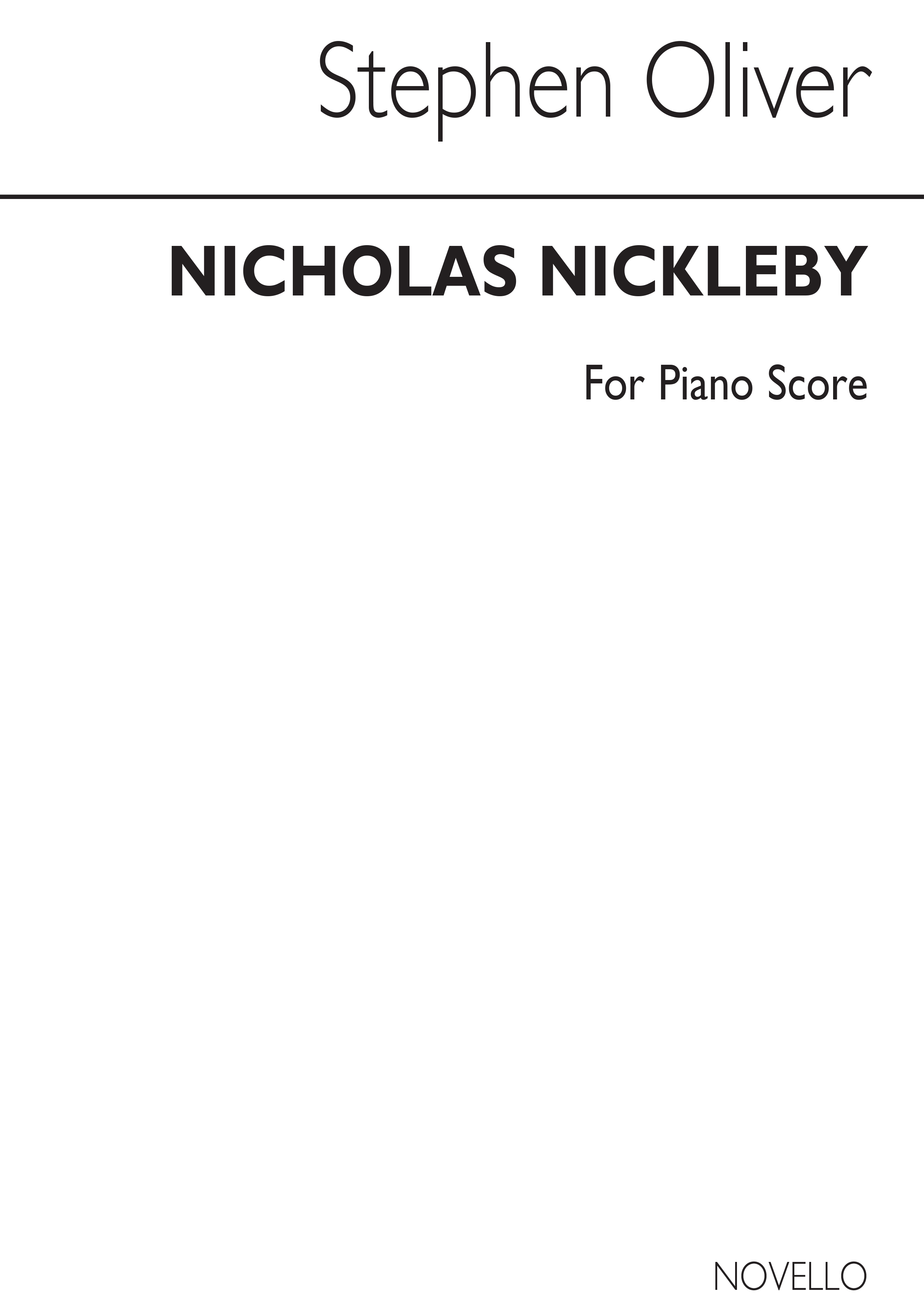 Oliver: Nicholas Nickelby for Brass Ensemble (Piano Score)