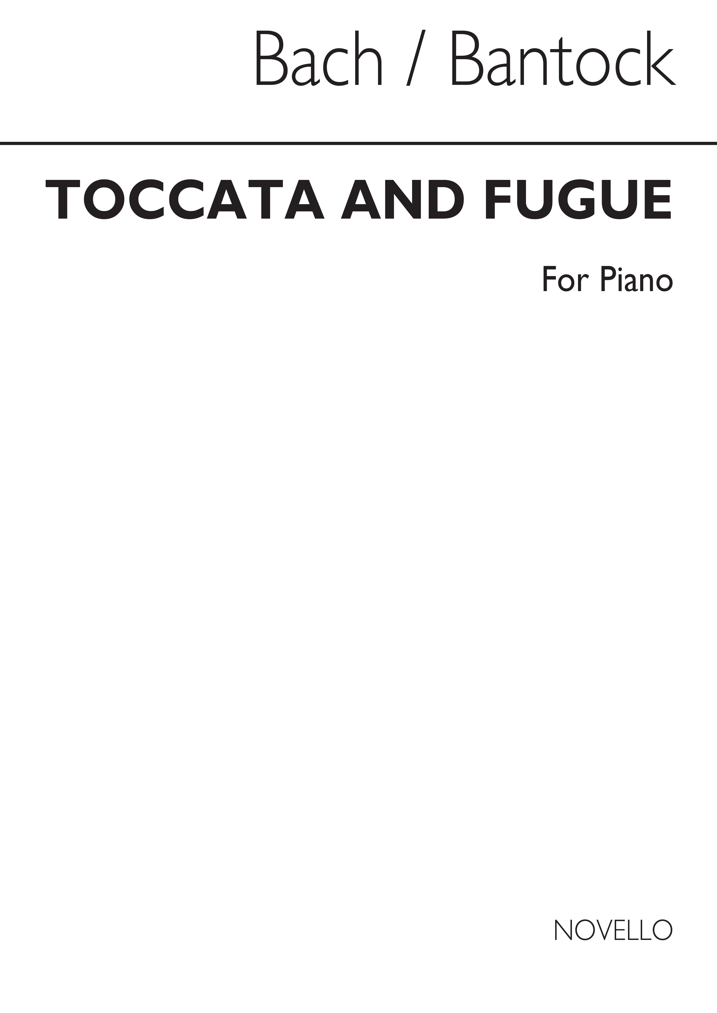 Bach, Js Toccata And Fugue In D Minor Piano (Arranged G Bantock)