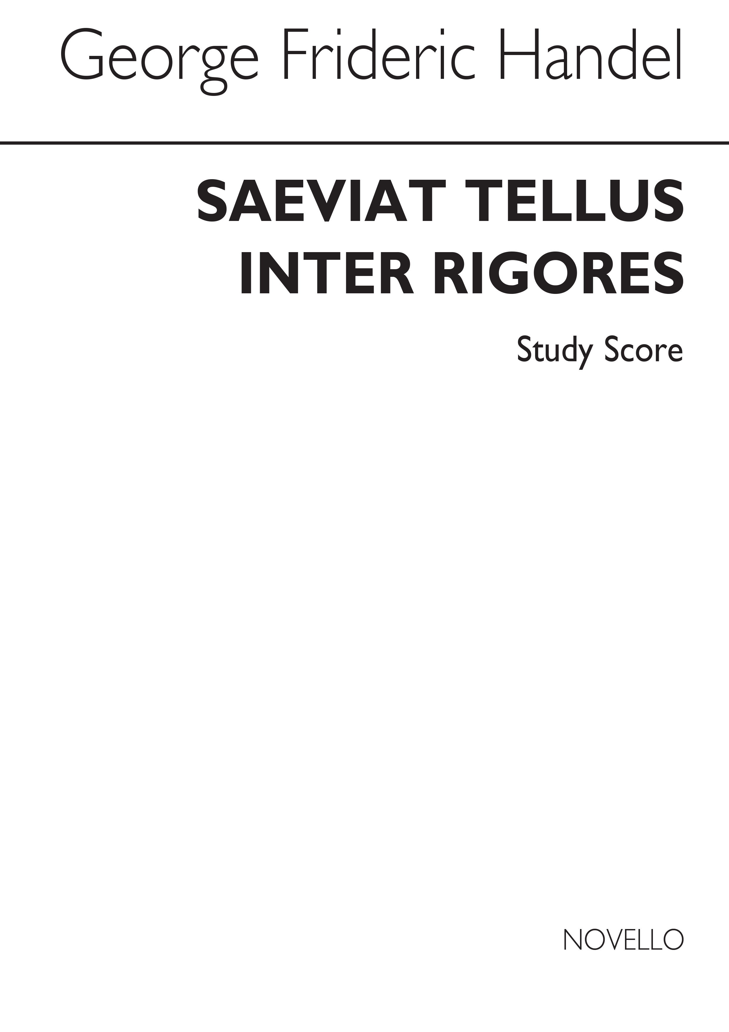 Handel, G Saeviat Tellus Inter Rigores Study Score