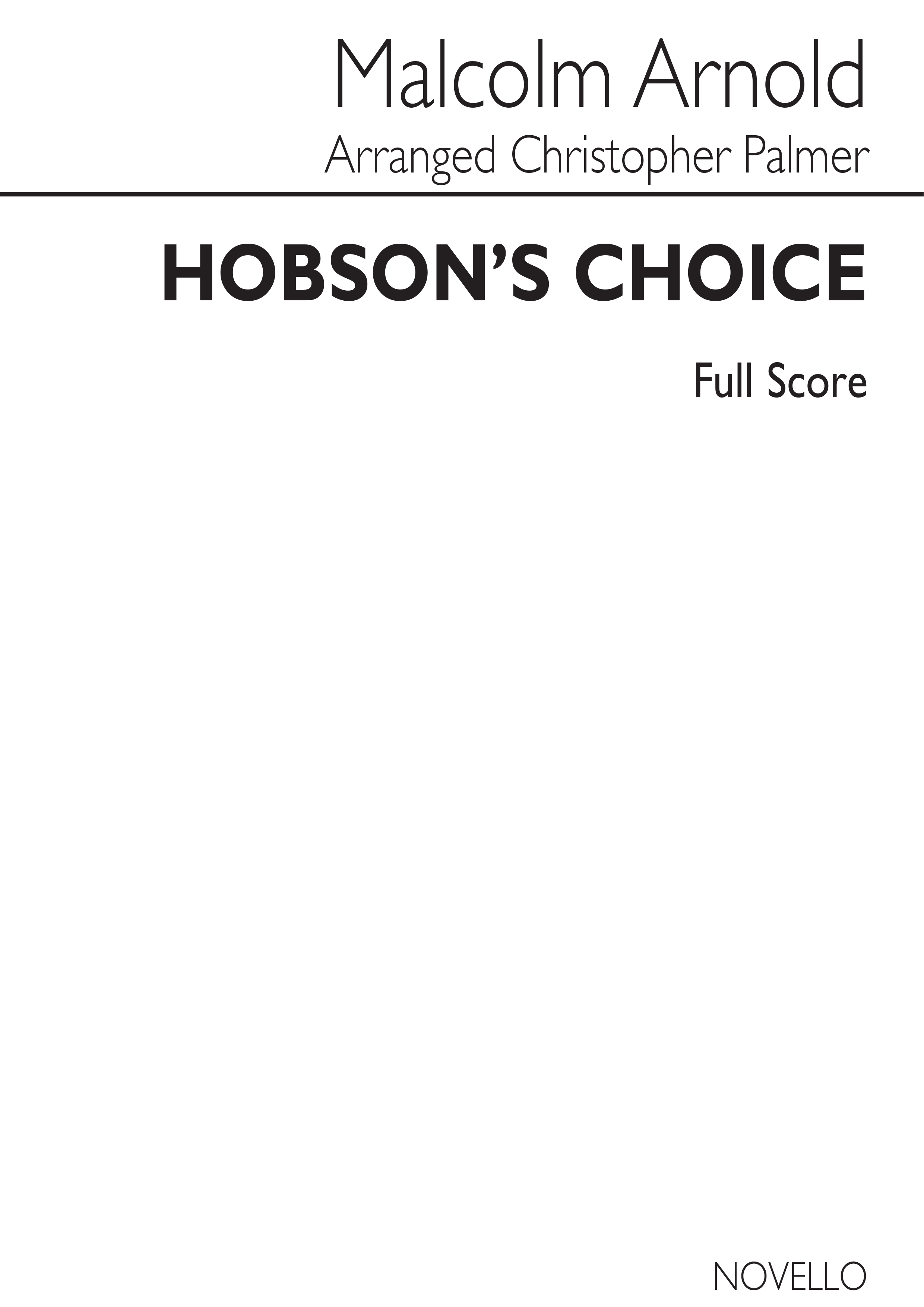 Malcolm Arnold: Hobson's Choice (Full Score)