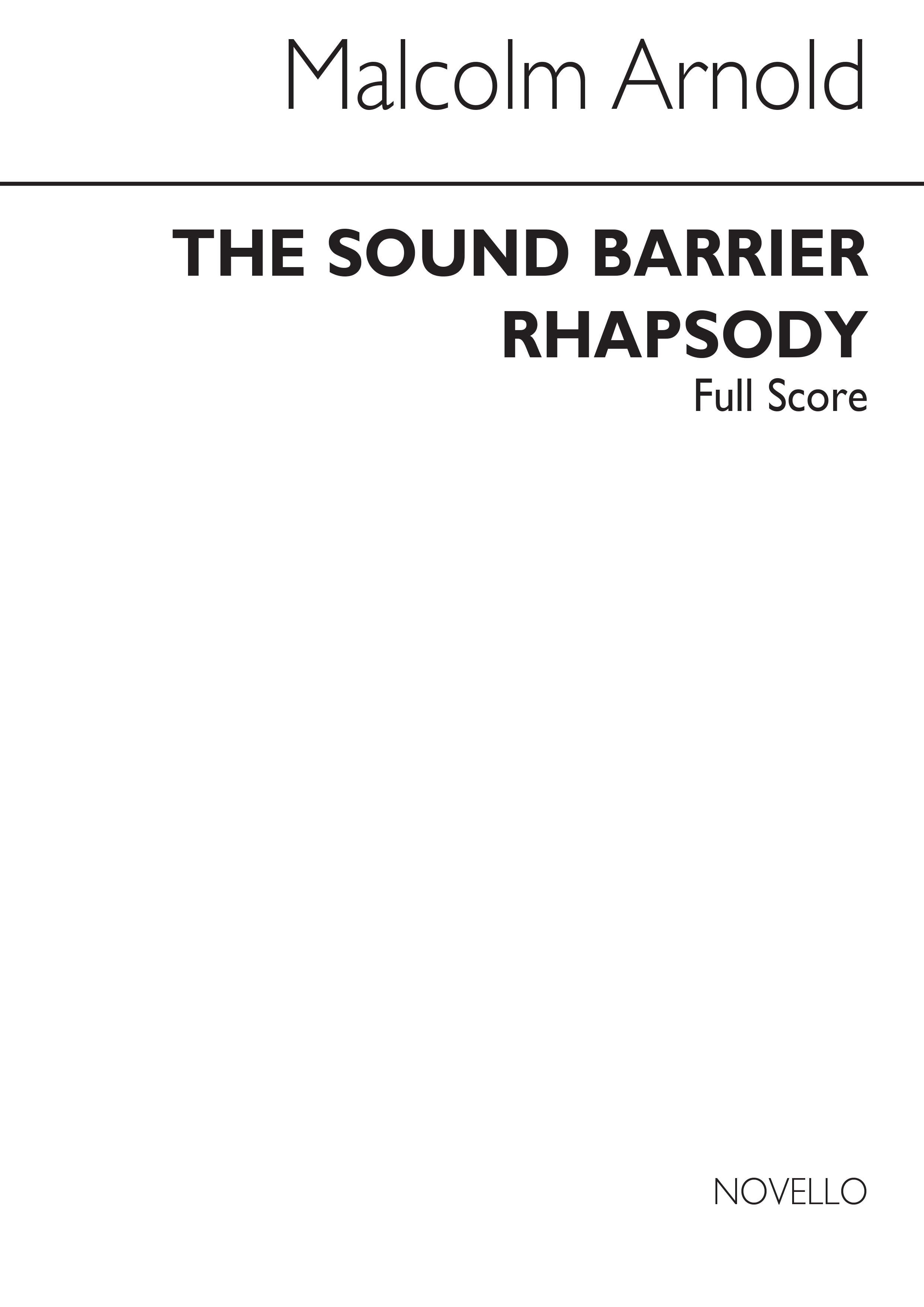 Malcolm Arnold: The Sound Barrier Rhapsody Op.38 (Score)