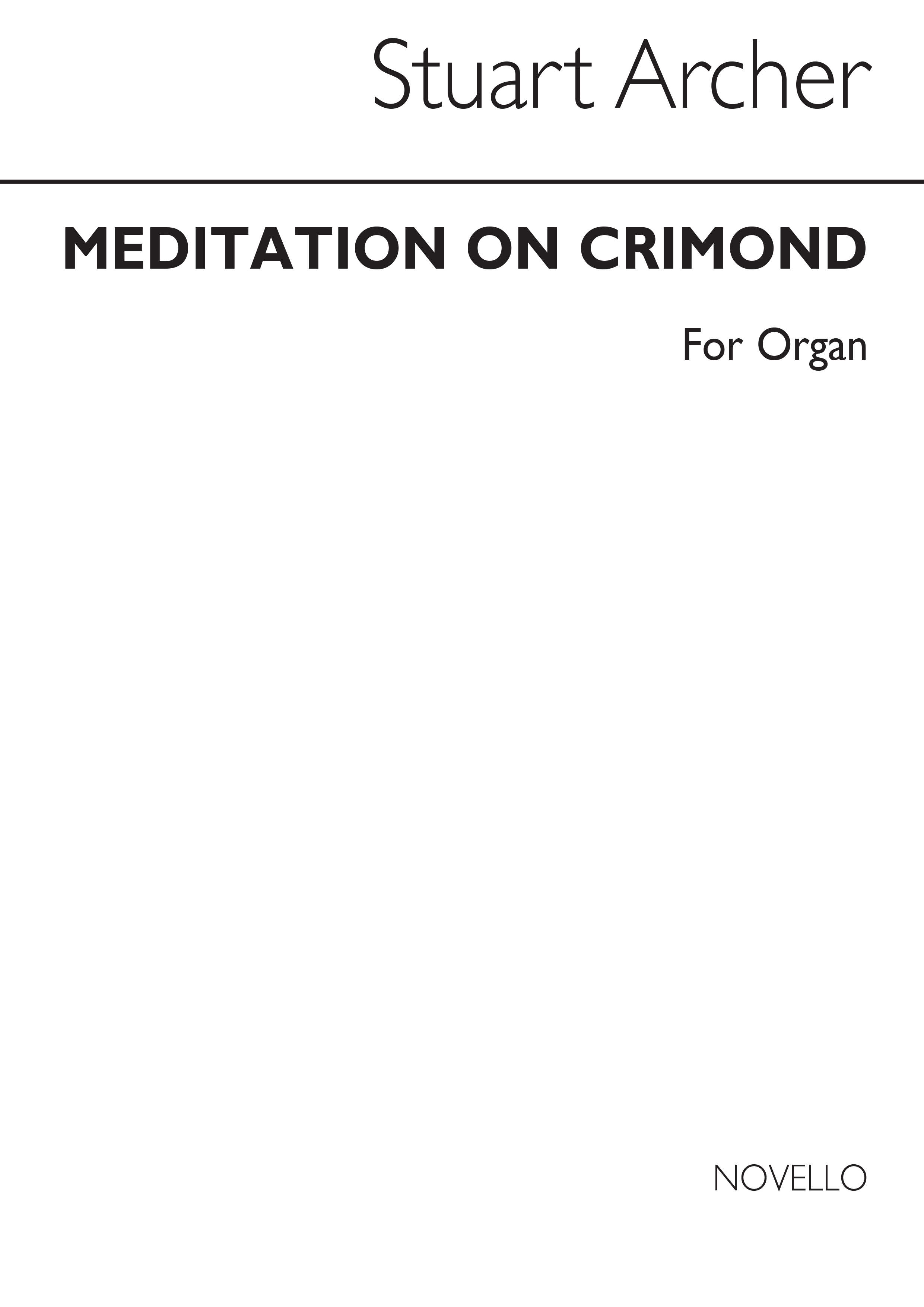 J. Stuart Archer: Meditation On Crimond Psalm 23 for Organ