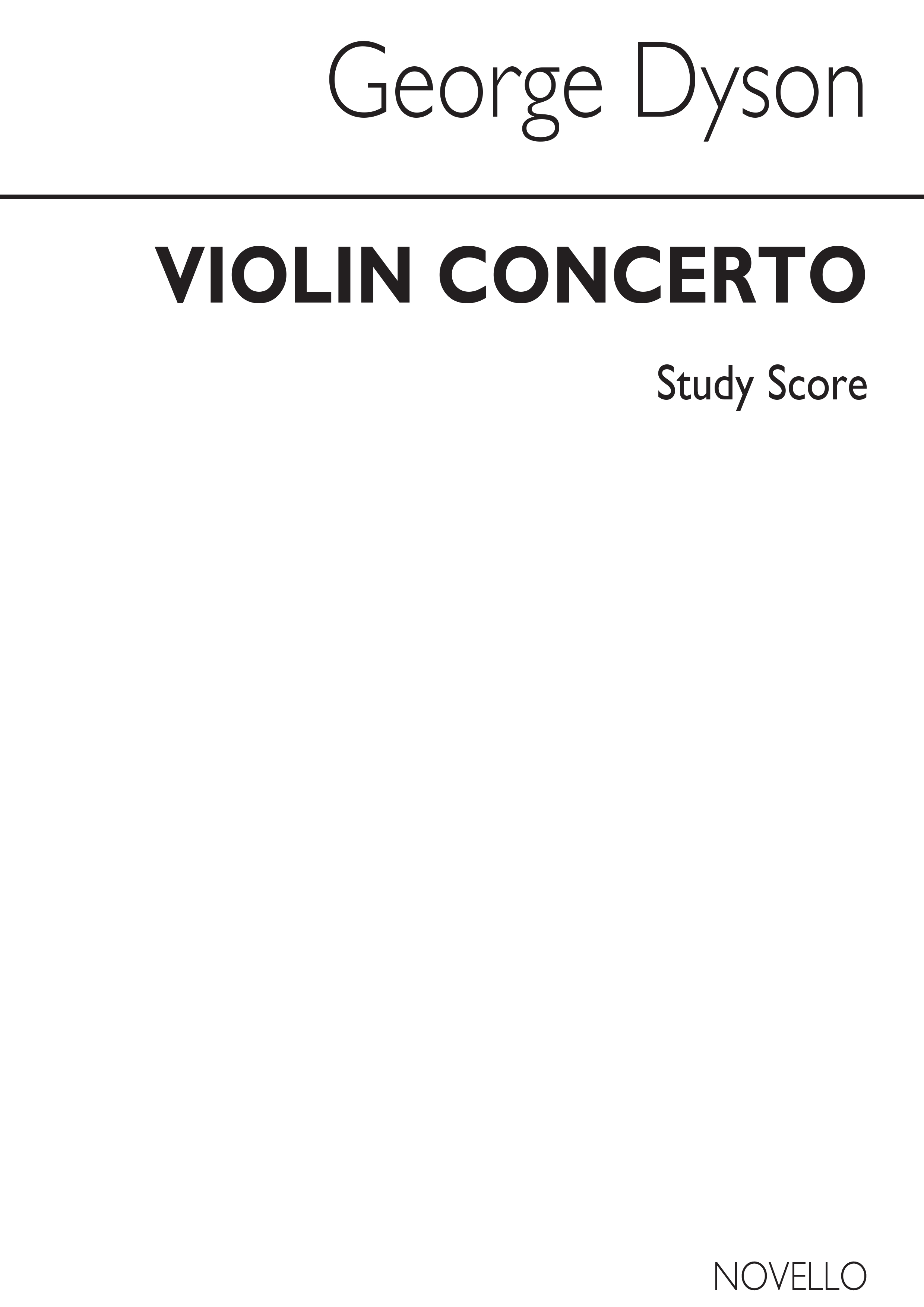 George Dyson: Violin Concerto (Study Score)