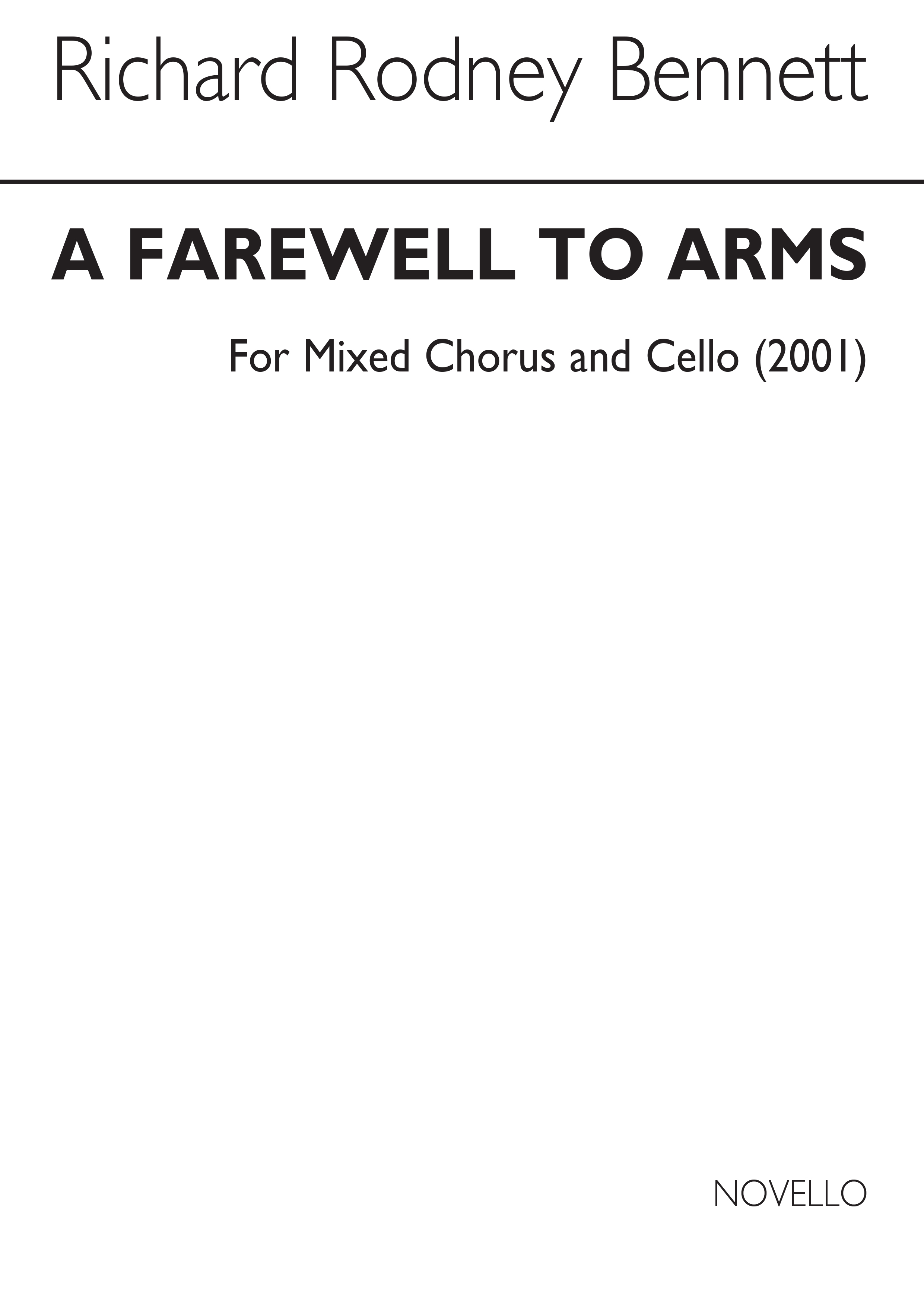 RR Bennett: A Farewell To Arms for SATB Chorus and Cello