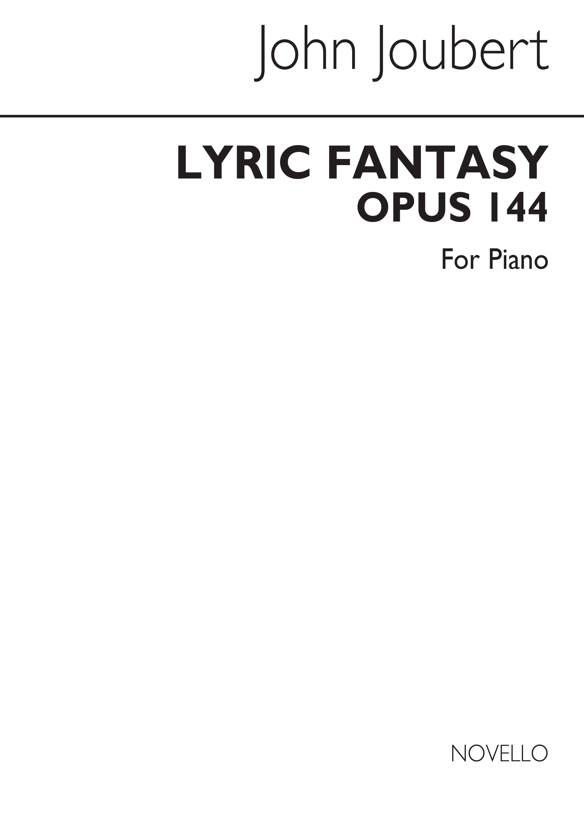 Joubert: Lyric Fantasy Op.144 for Piano