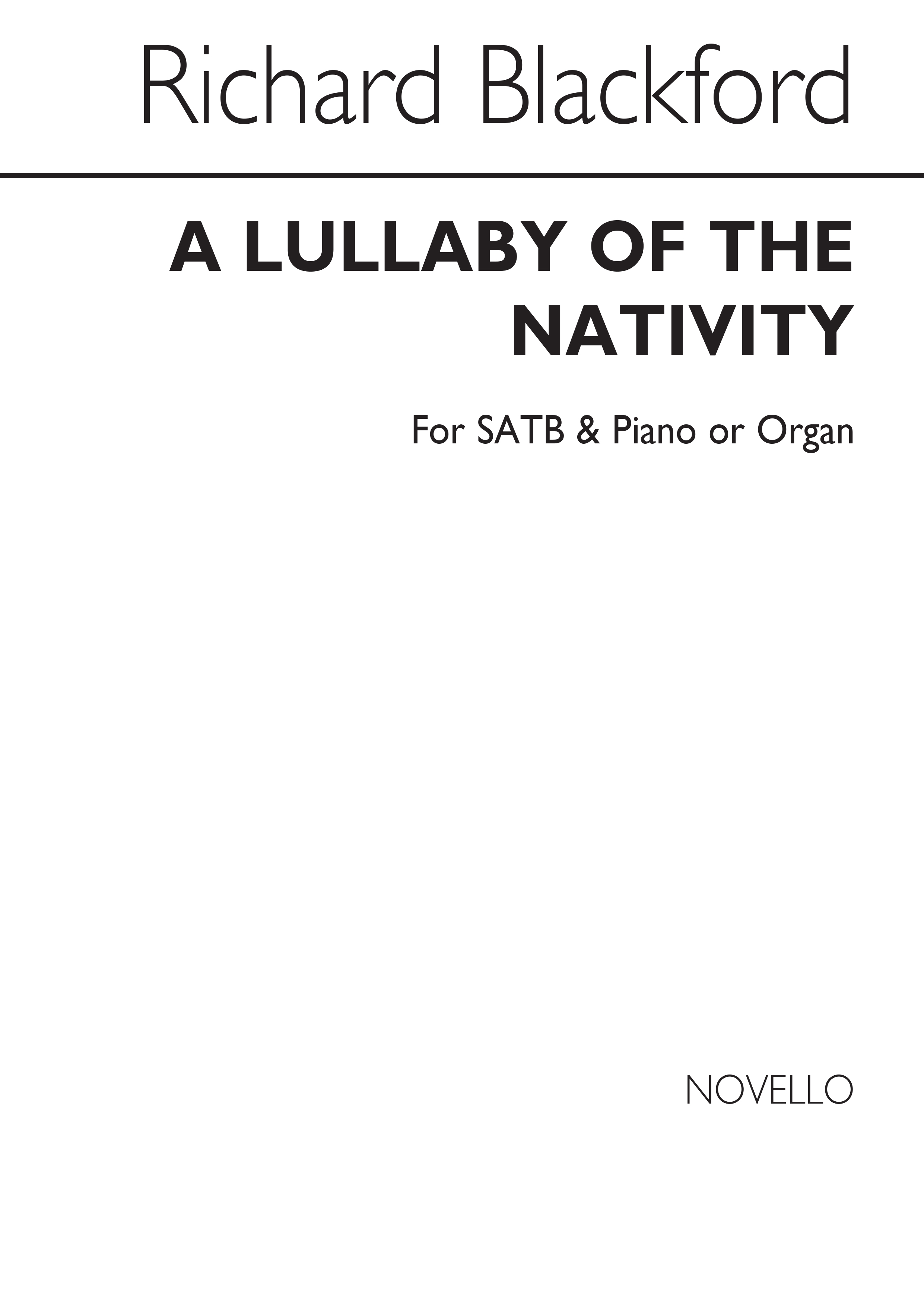 R. Blackford: A Lullaby Of The Nativity