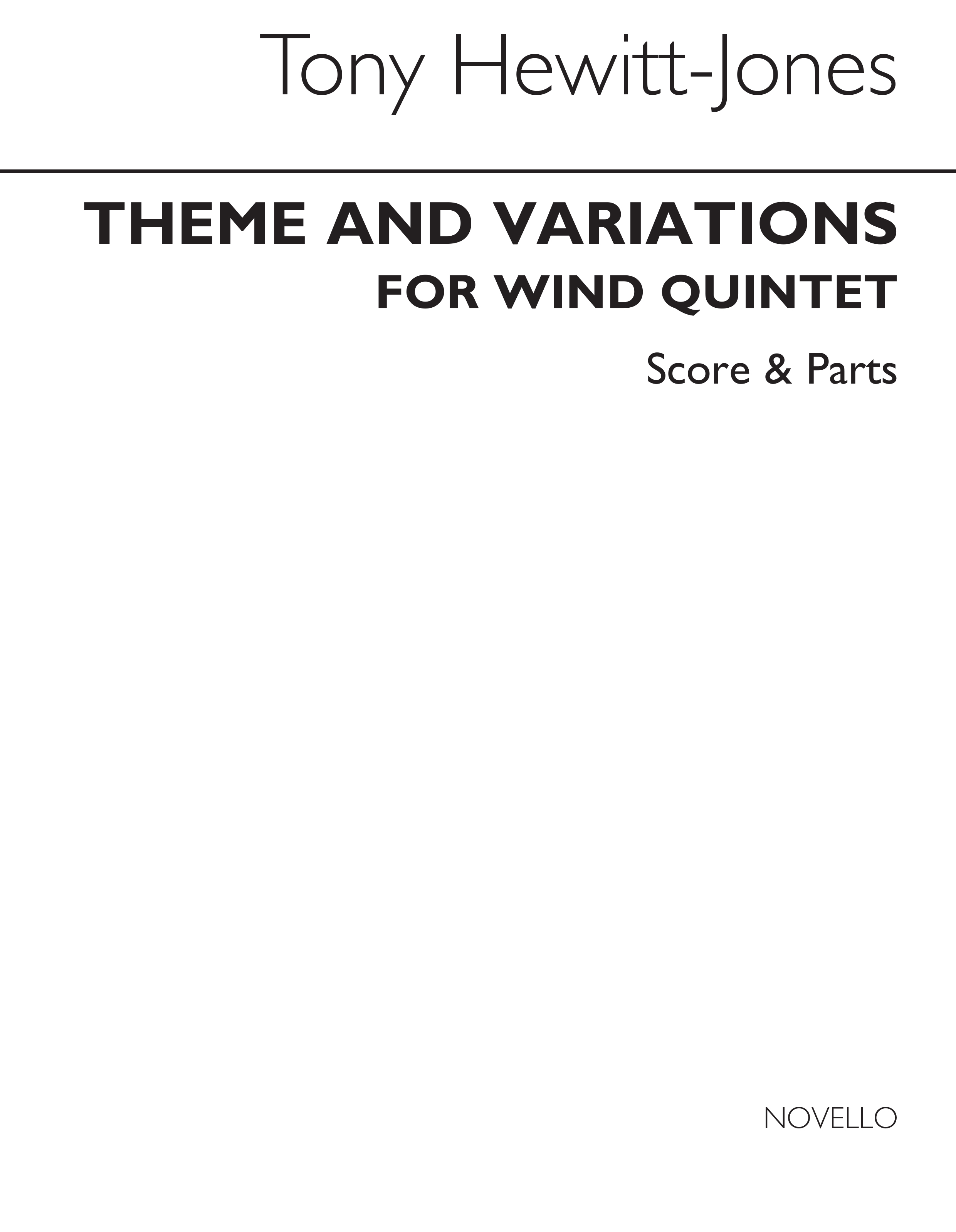 Hewitt-jones, T Theme + Variations Wind Quintet (Music For Today No7)