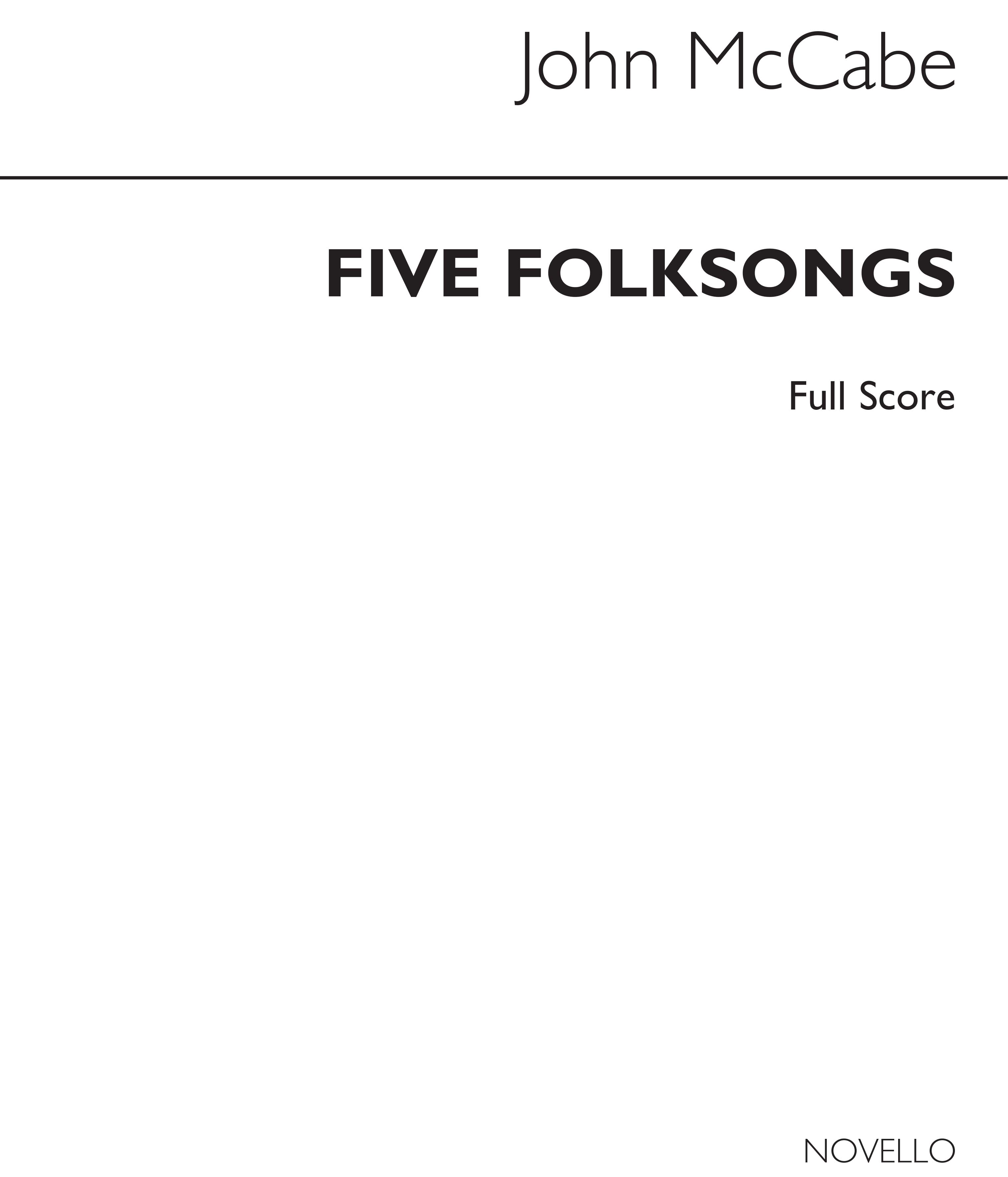 John McCabe: Five Folksongs (Score Only)