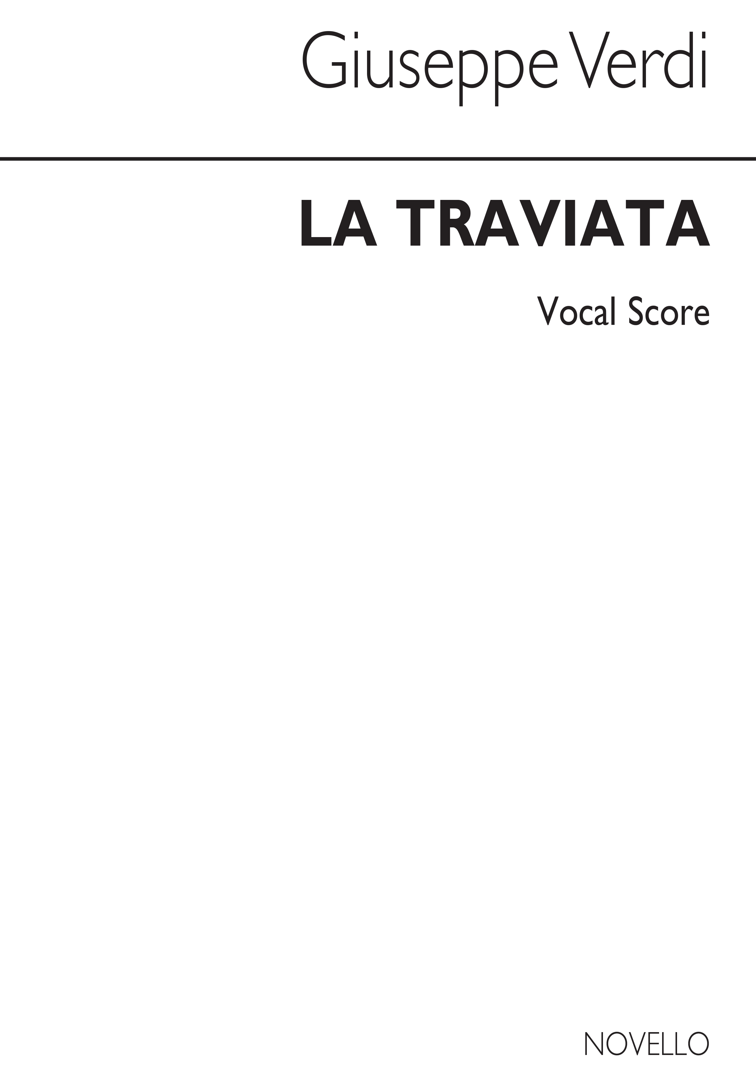 Verdi, G La Traviata Vocal Score/Piano (English/Italian)