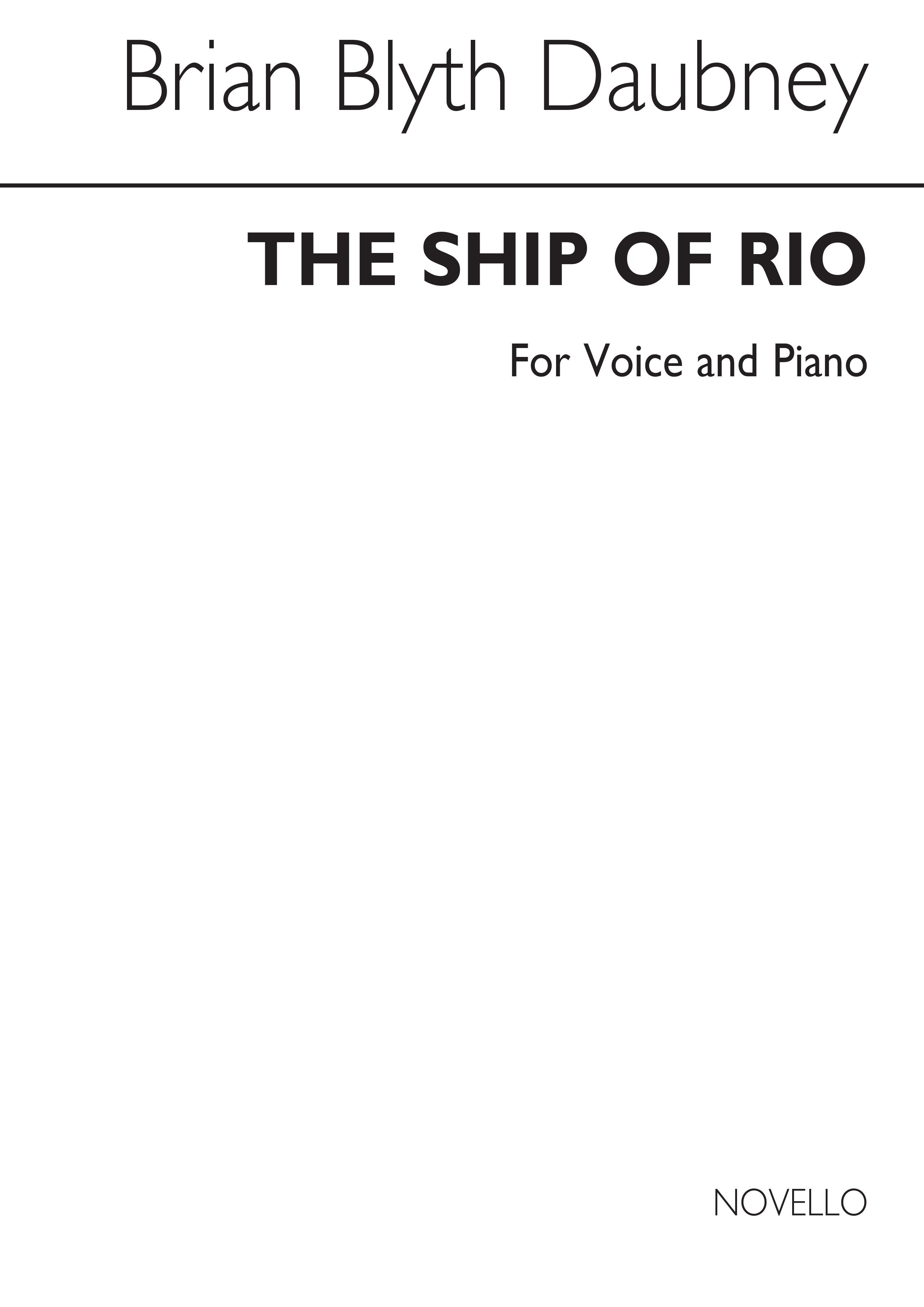 Brian Daubney: Ship Of Rio (Full Piano Accompaniment)