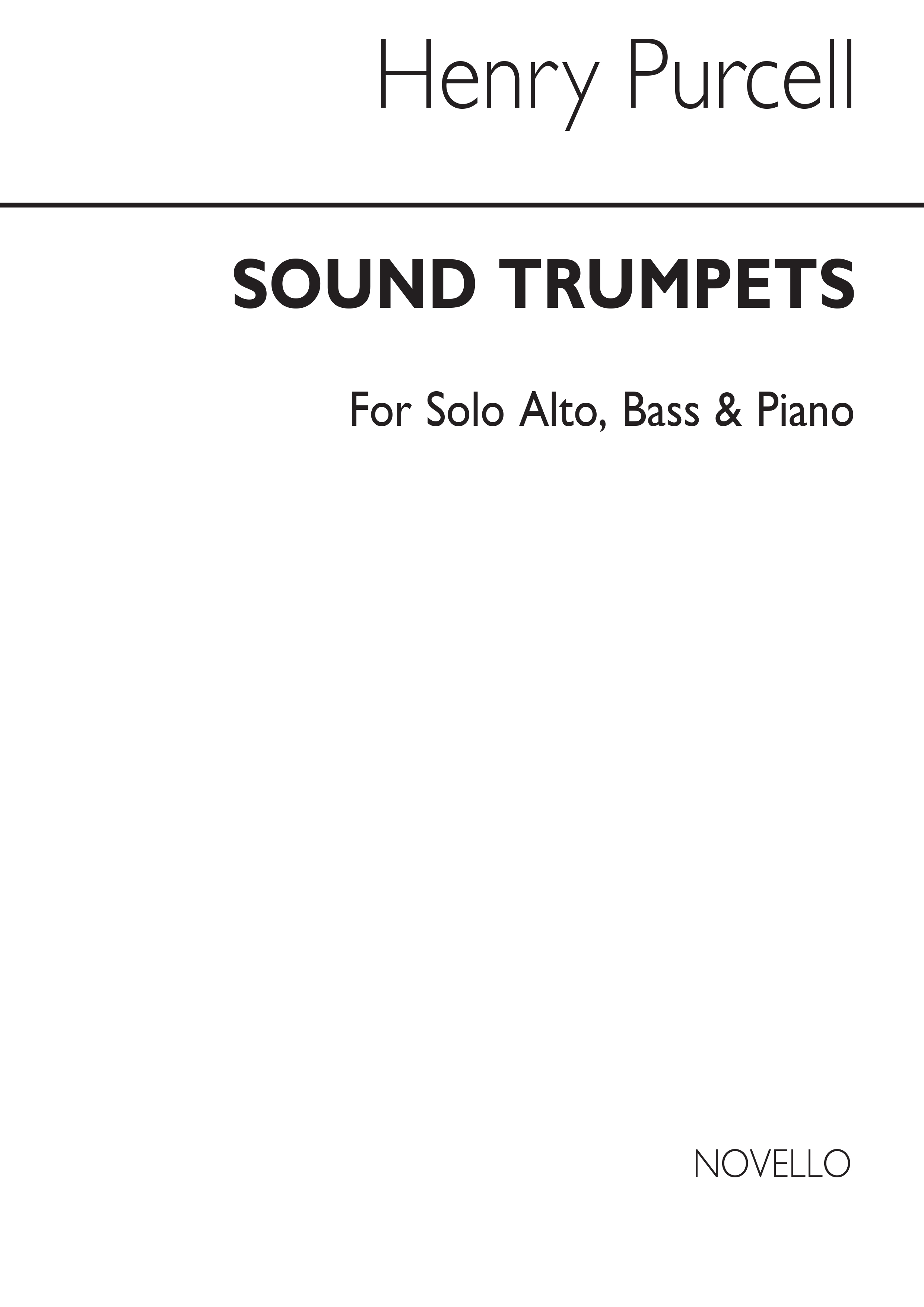 Purcell, H Sound, Trumpets, Sound! Alto Solo/Piano (Vocal Score)