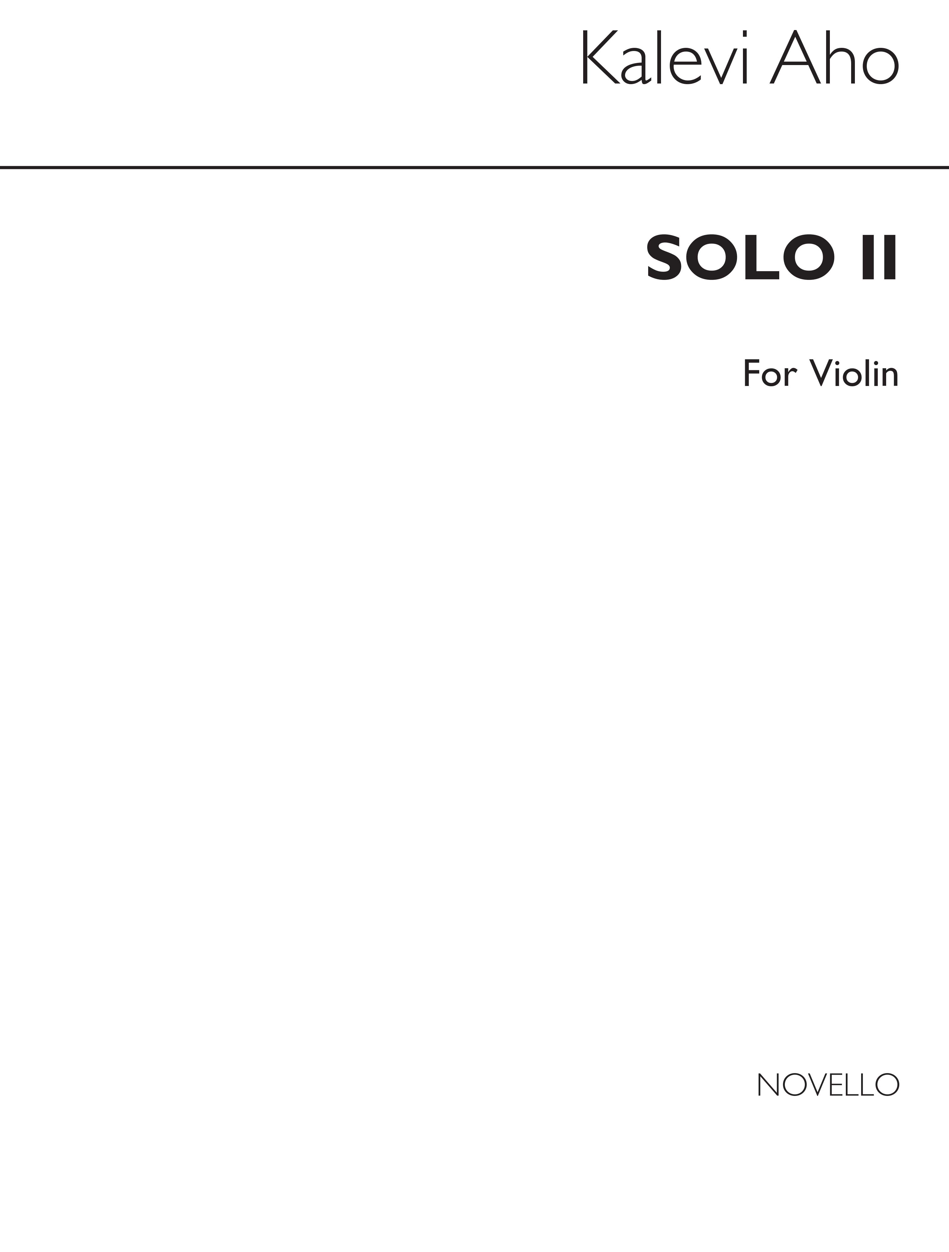 Kalevi Aho: Solo I (Tumultos) Violin