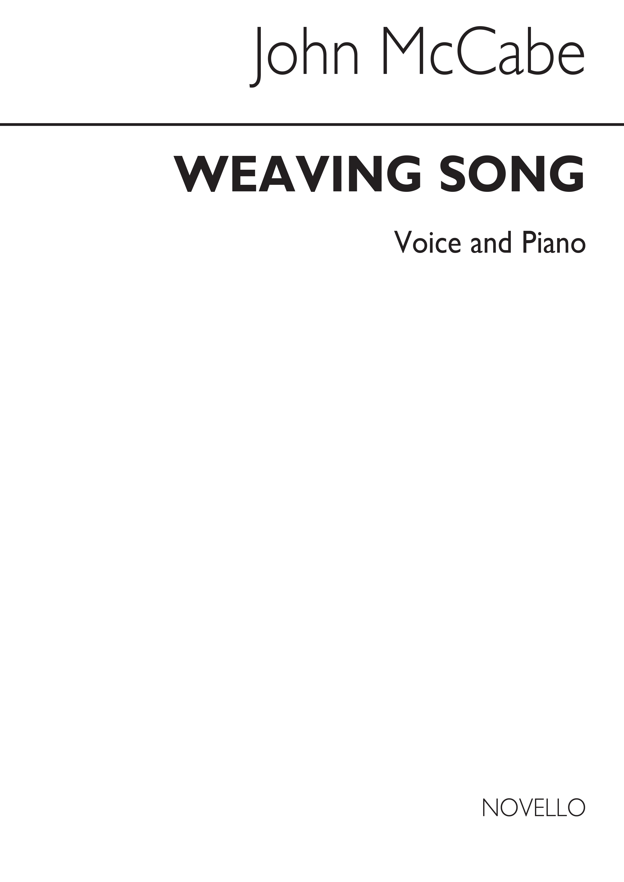 John McCabe: Weaving Song Voice/Piano