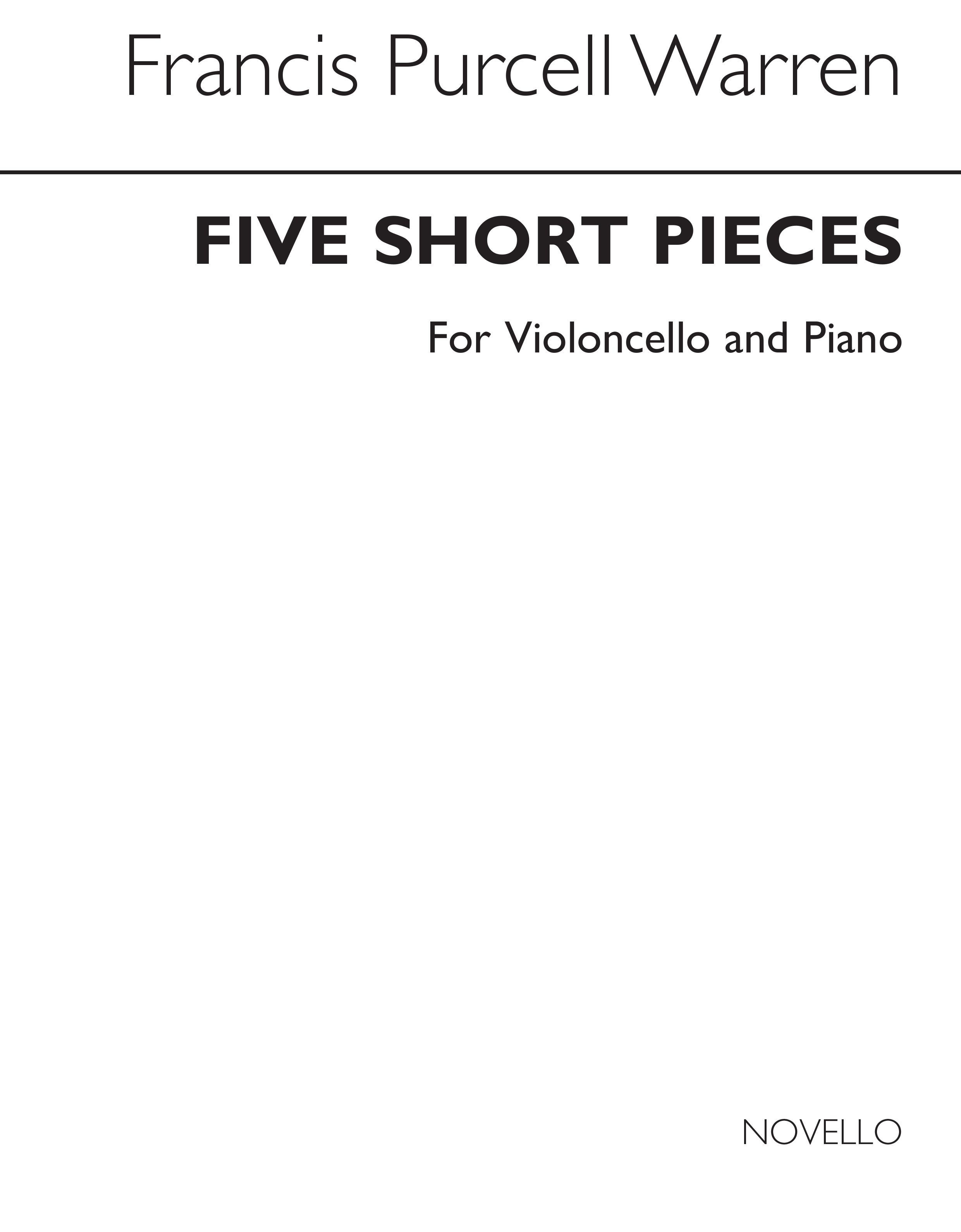 Francis Purcell Warren: Five Short Pieces For Cello And Piano