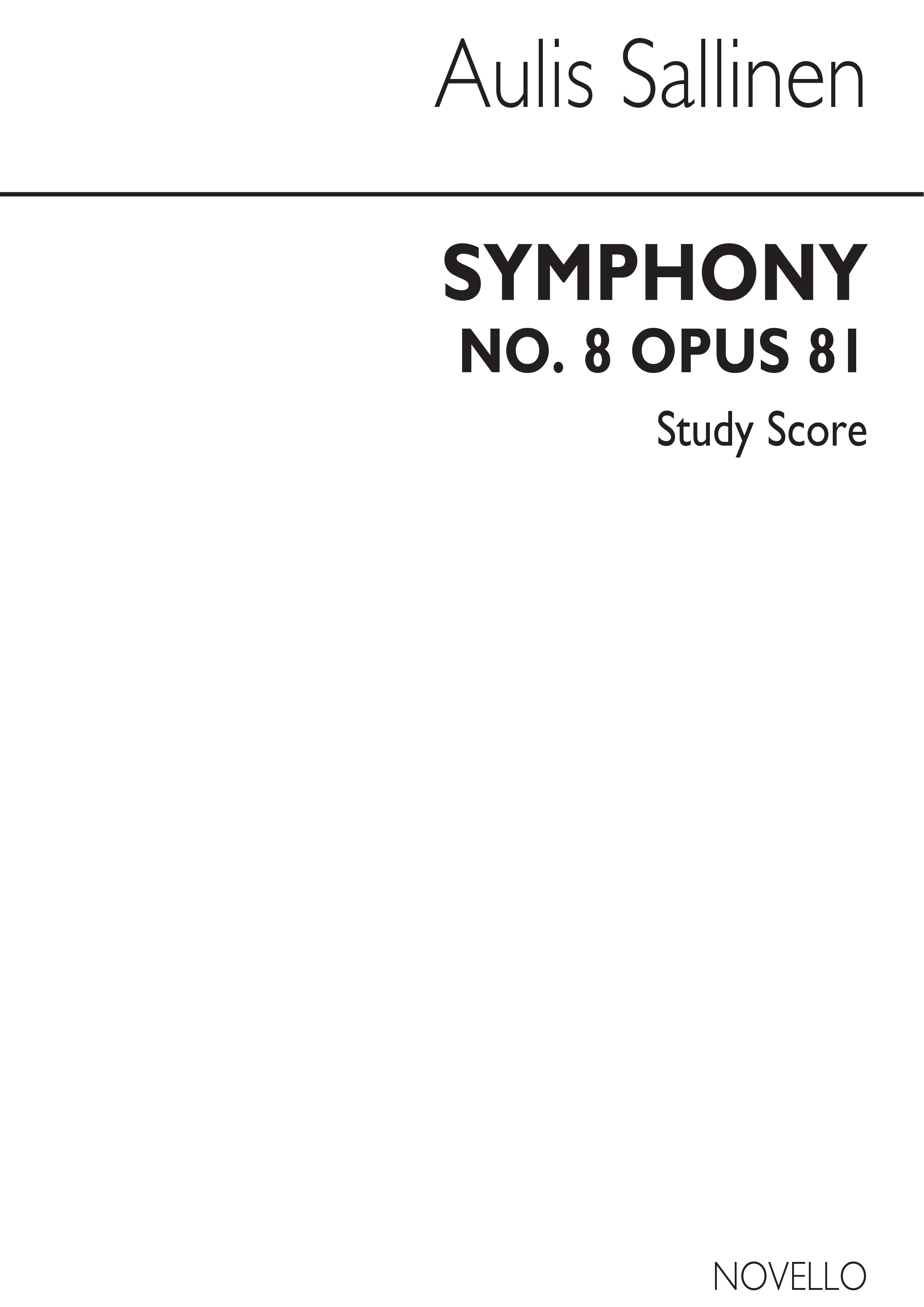 Aulis Sallinen: Symphony No.8 Op.81-Autumnal Fragments (Study Score)