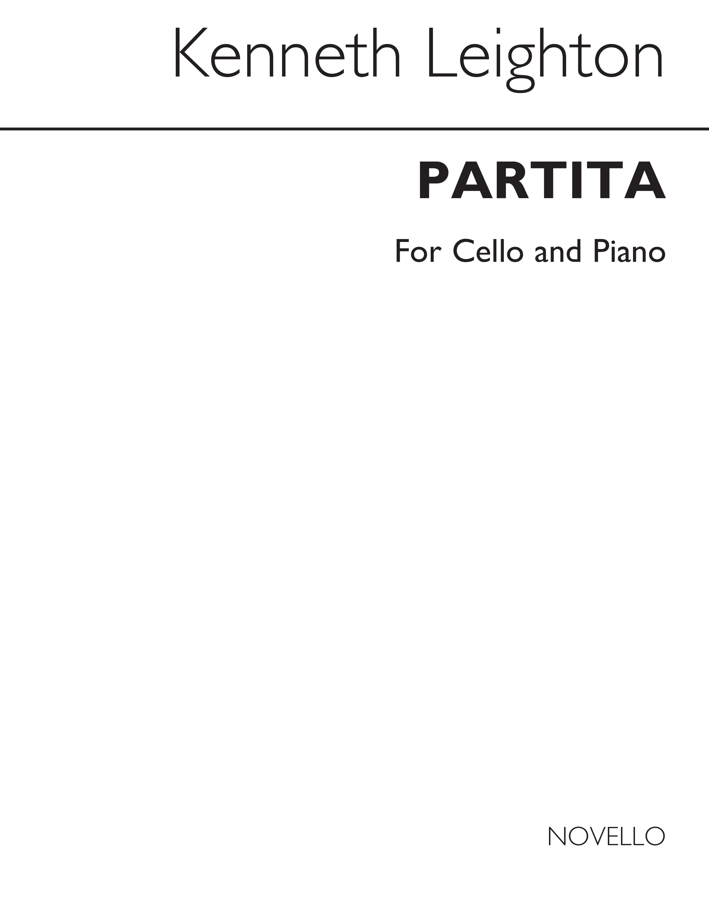 Kenneth Leighton: Partita For Cello And Piano Op.35