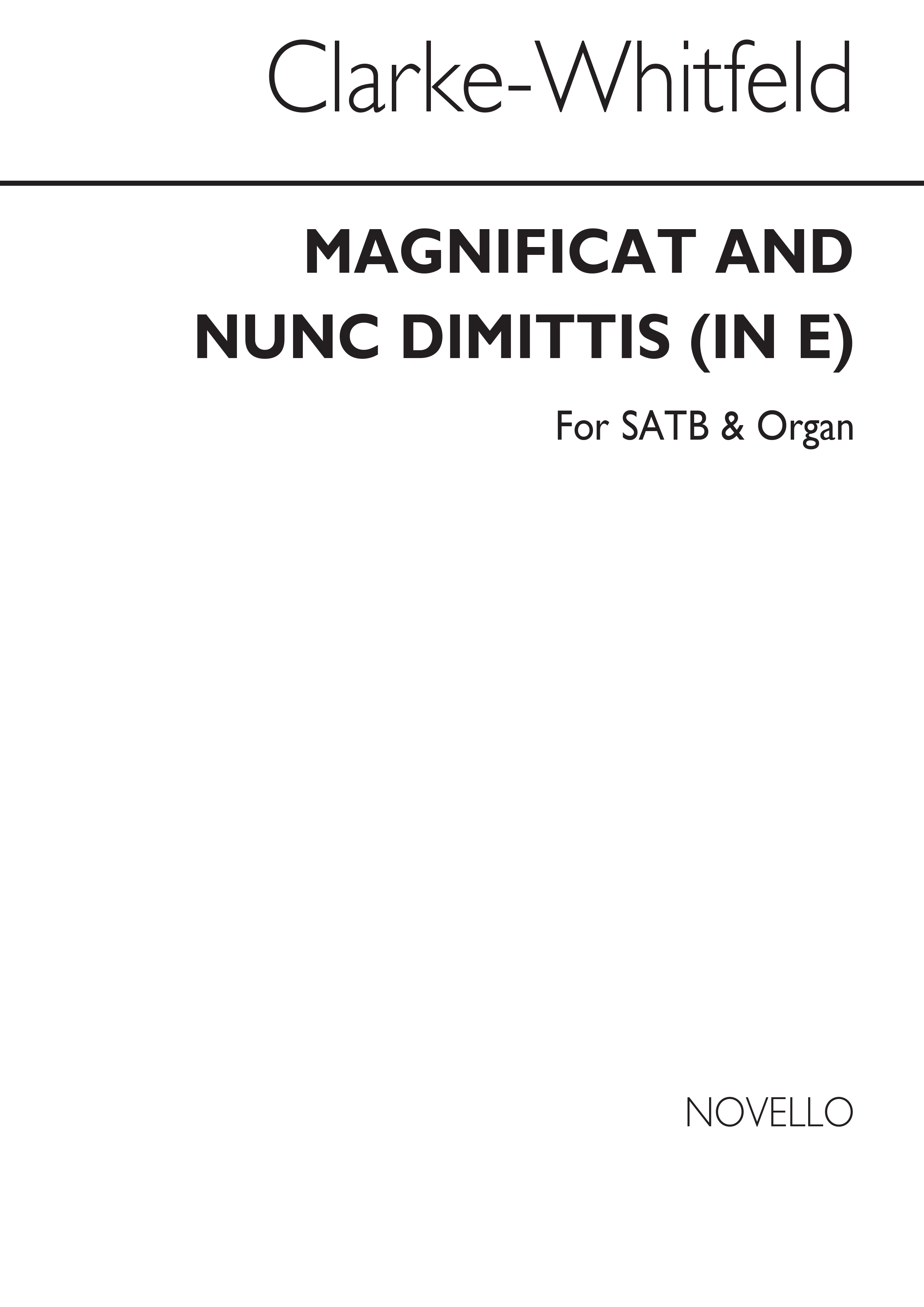 John Clarke-Whitfield: Magnificat And Nunc Dimittis In E
