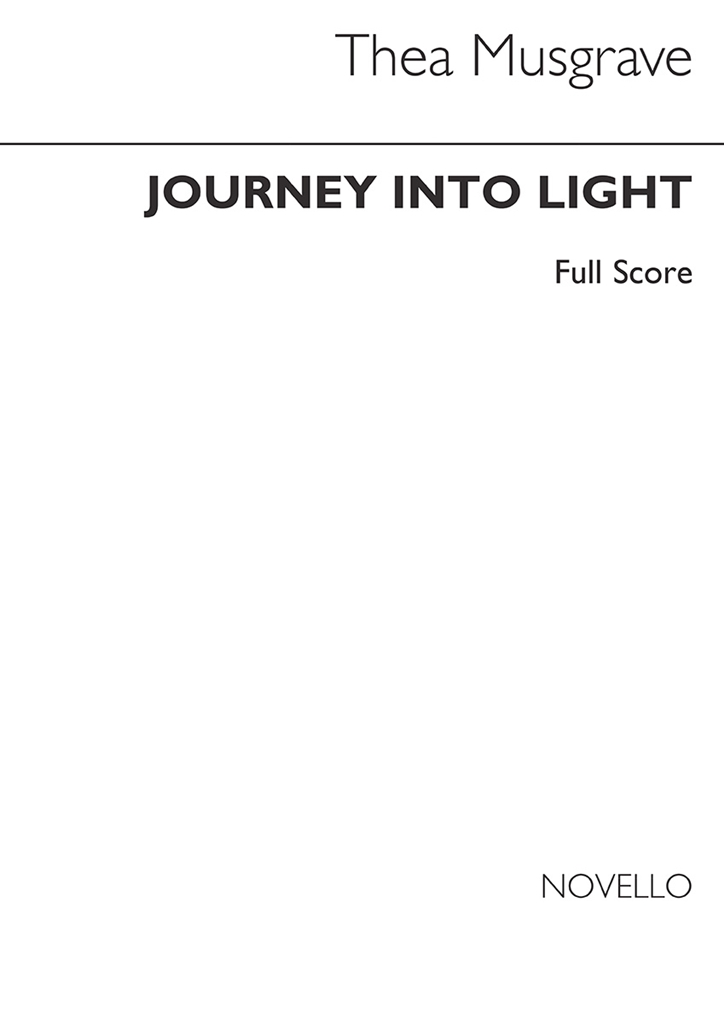 Thea Musgrave: Journey Into Light (Full Score)