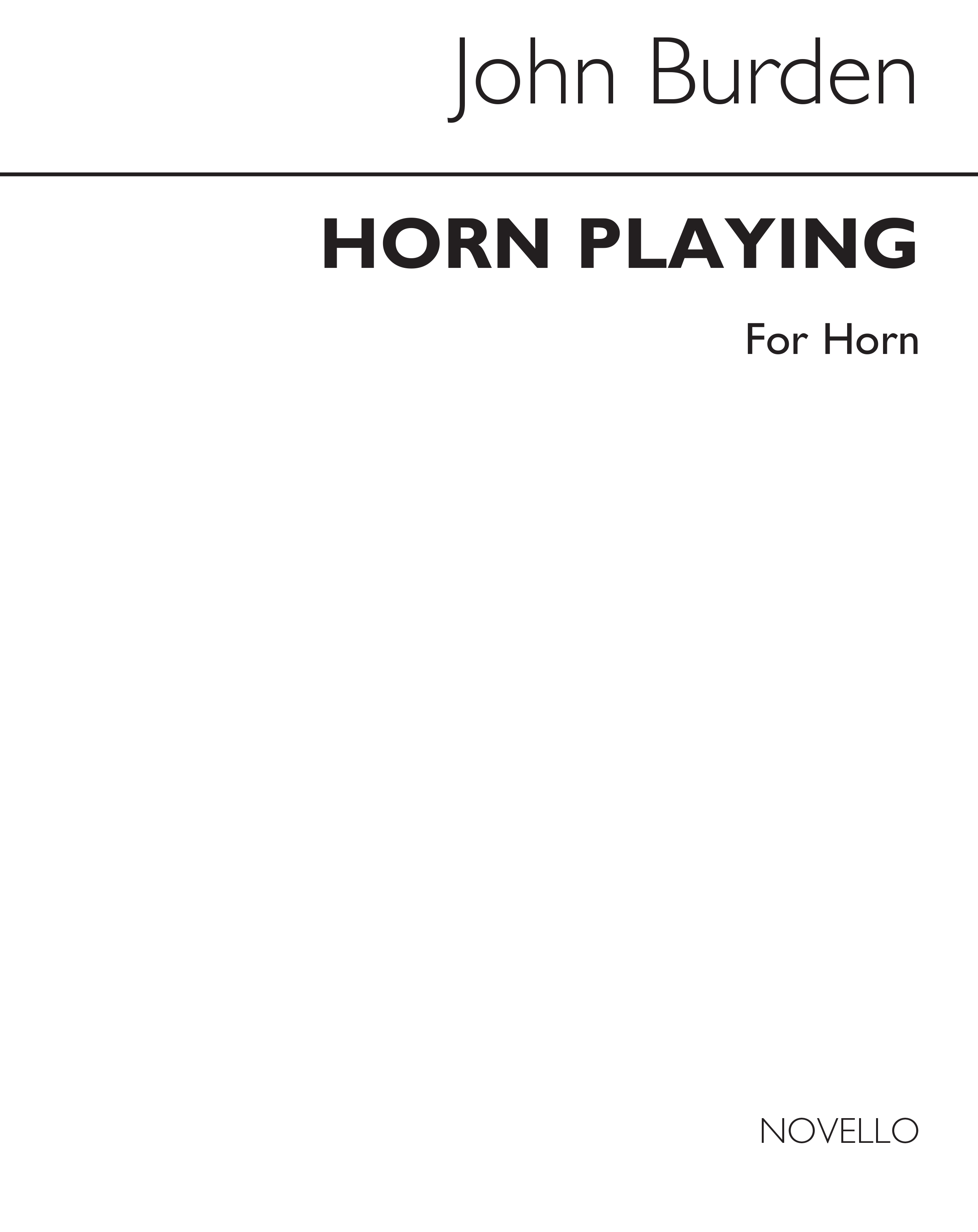 Burden: Horn Playing: A New Approach