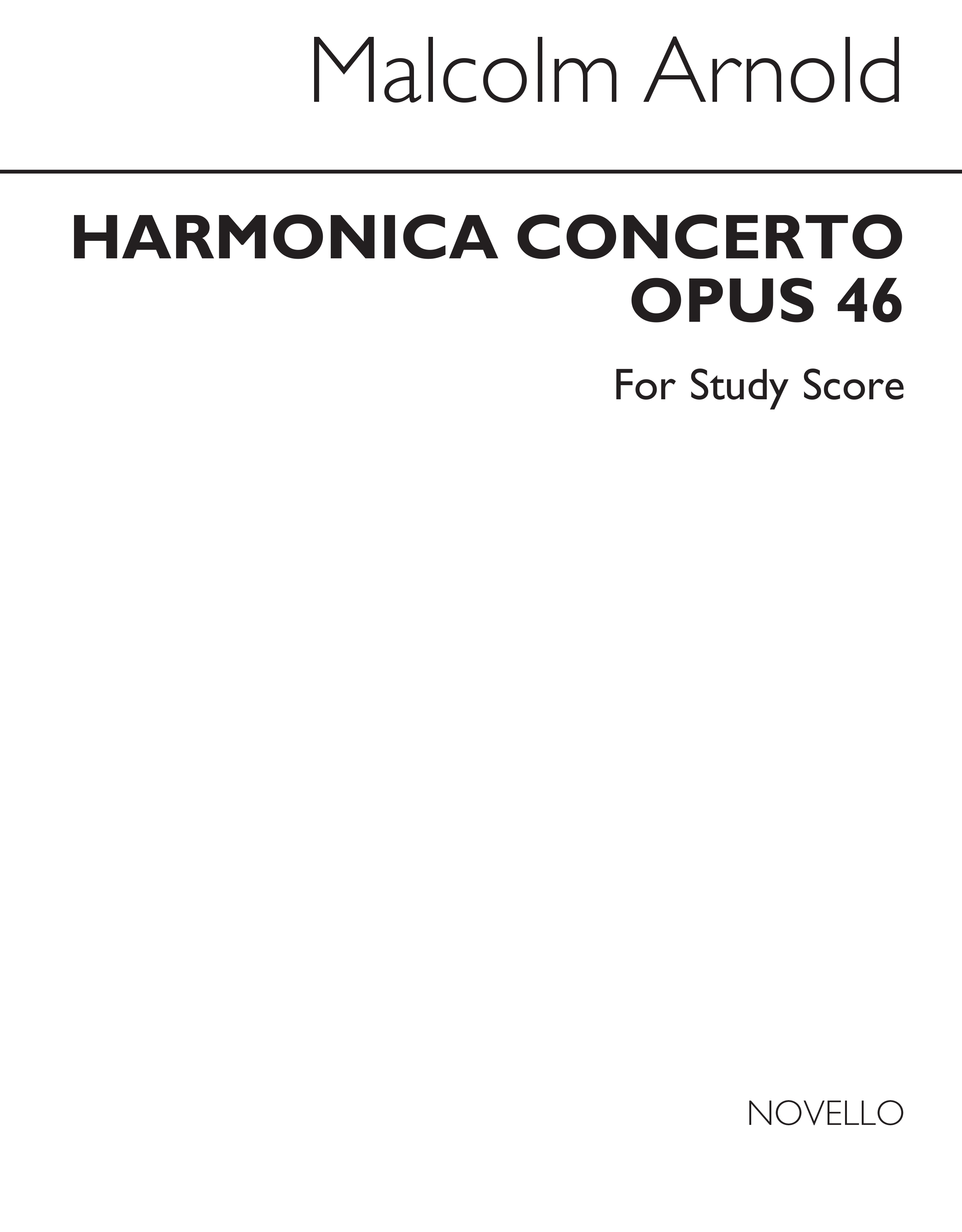 Malcolm Arnold: Concerto For Harmonica And Orchestra Op.46 (Score)