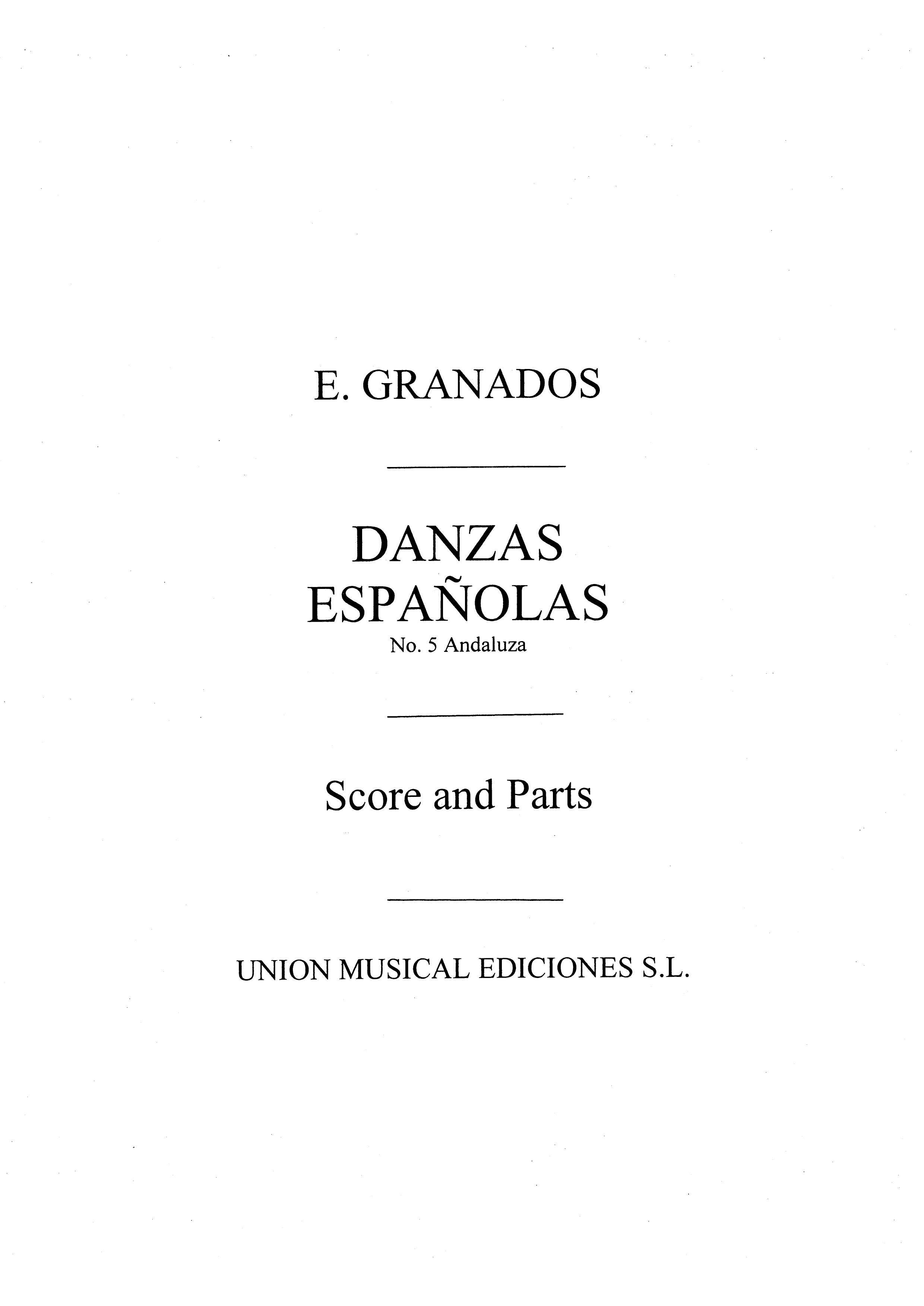 Granados: Danza Espanolas No.5 Andaluza for Band