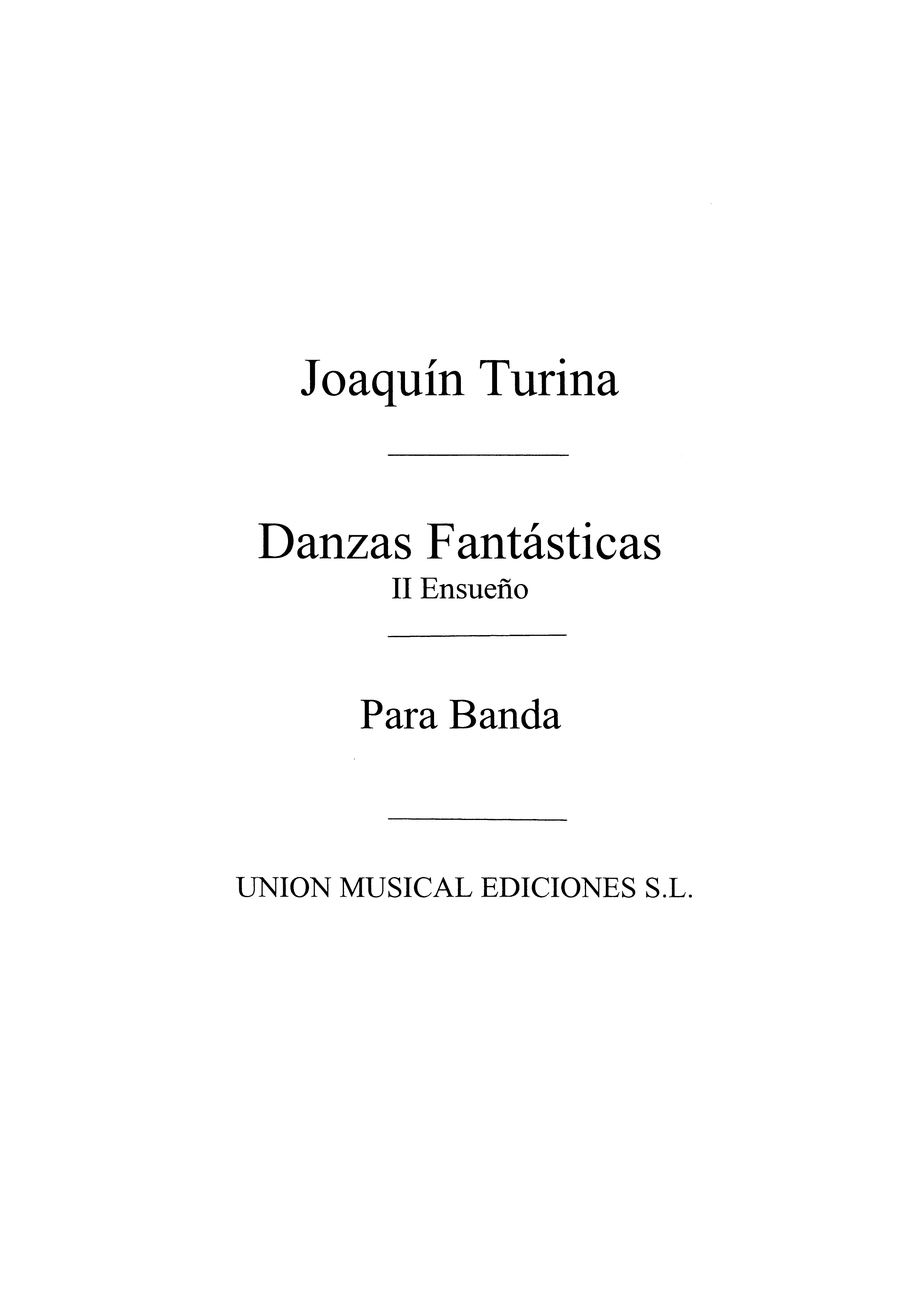 Turina: Ensueno from Danzas Fantasticas No.2 for Band