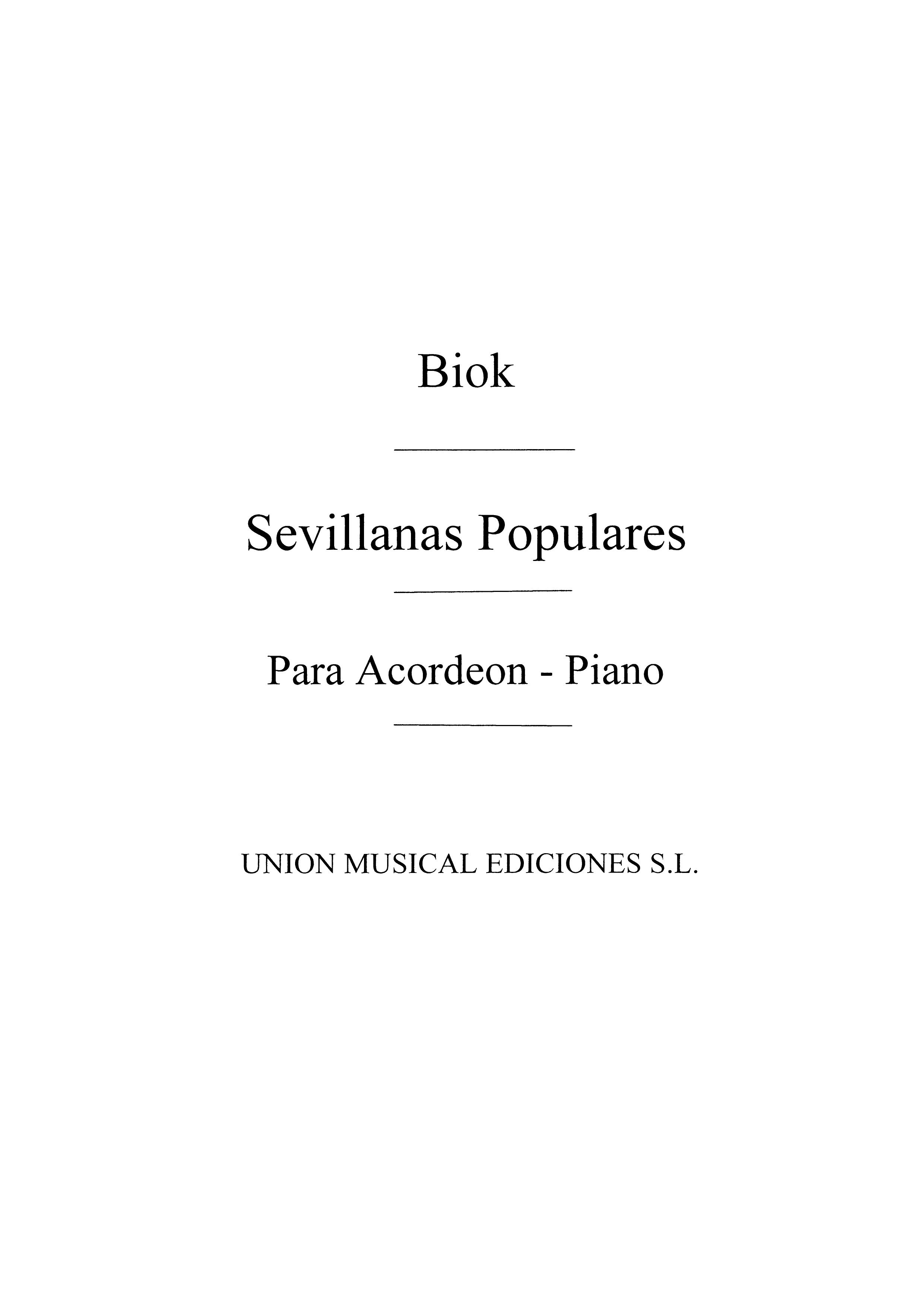 Biok: Sevillanas Populares for Accordion