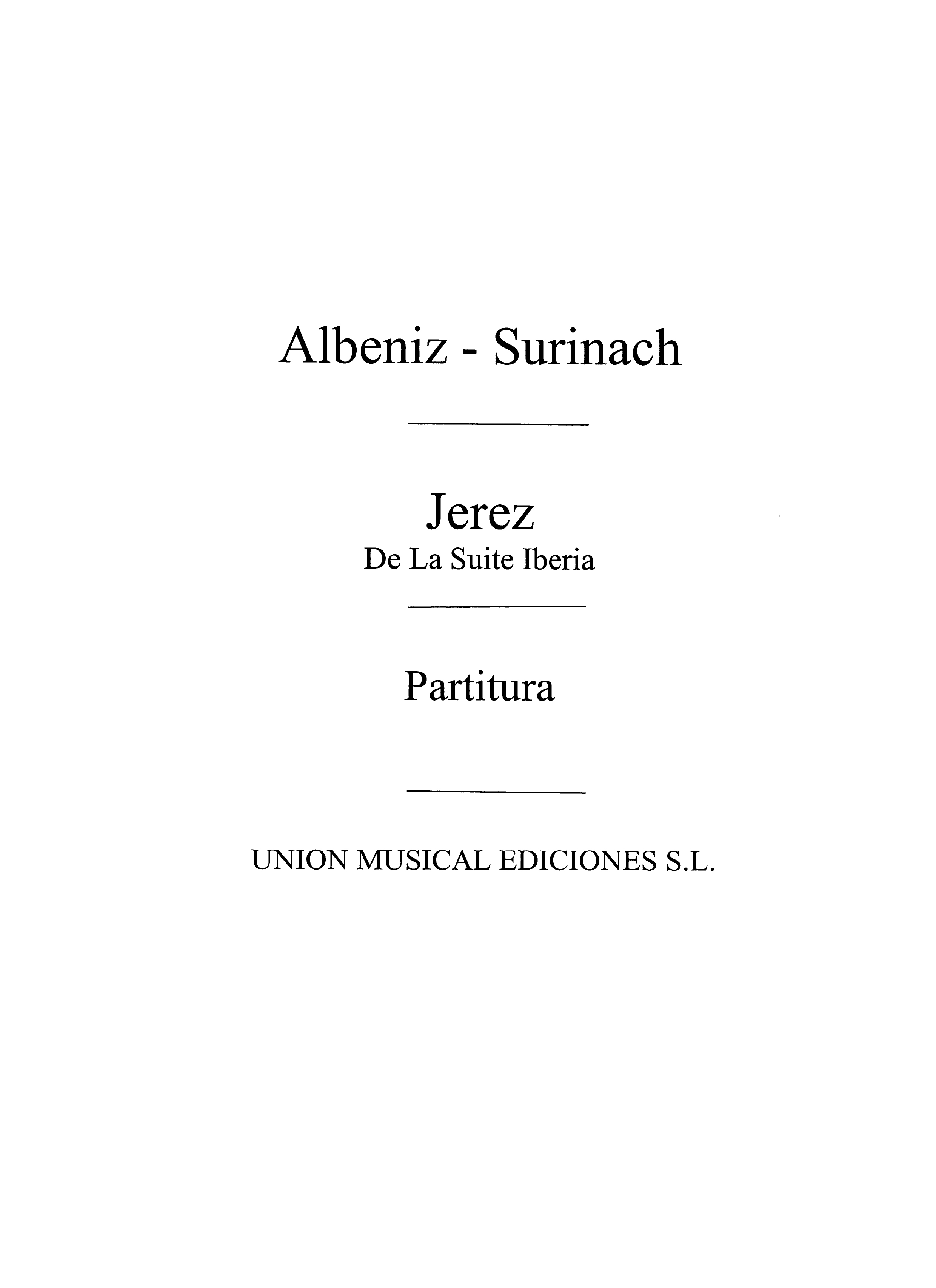 Albeniz Jerez from Iberia (Surinach)