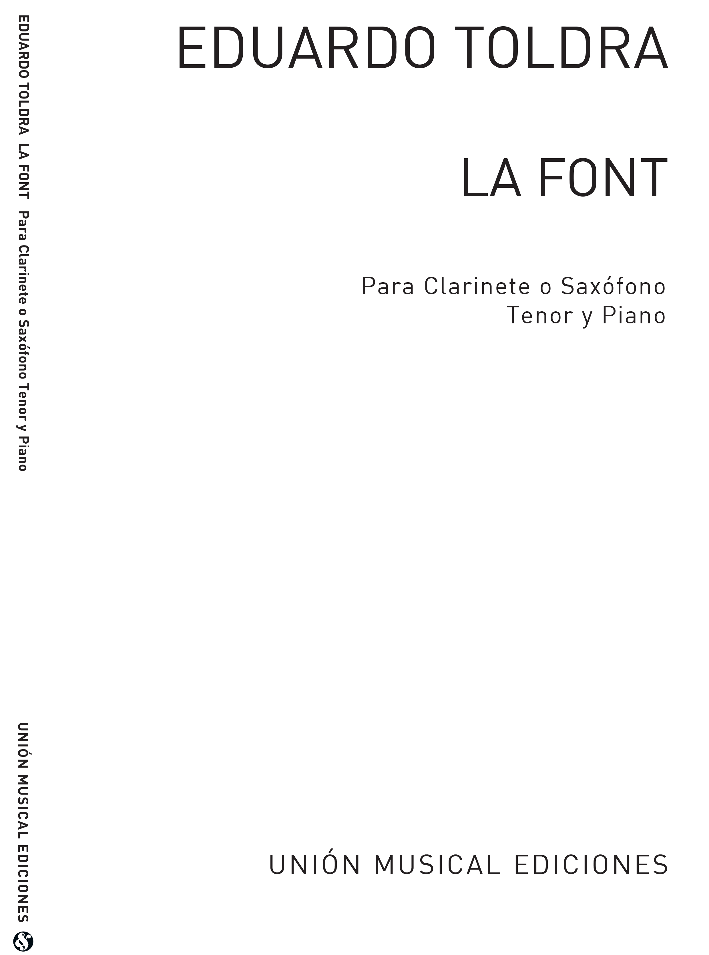 Toldra: La Font (Amaz) for Tenor Saxophone and Piano