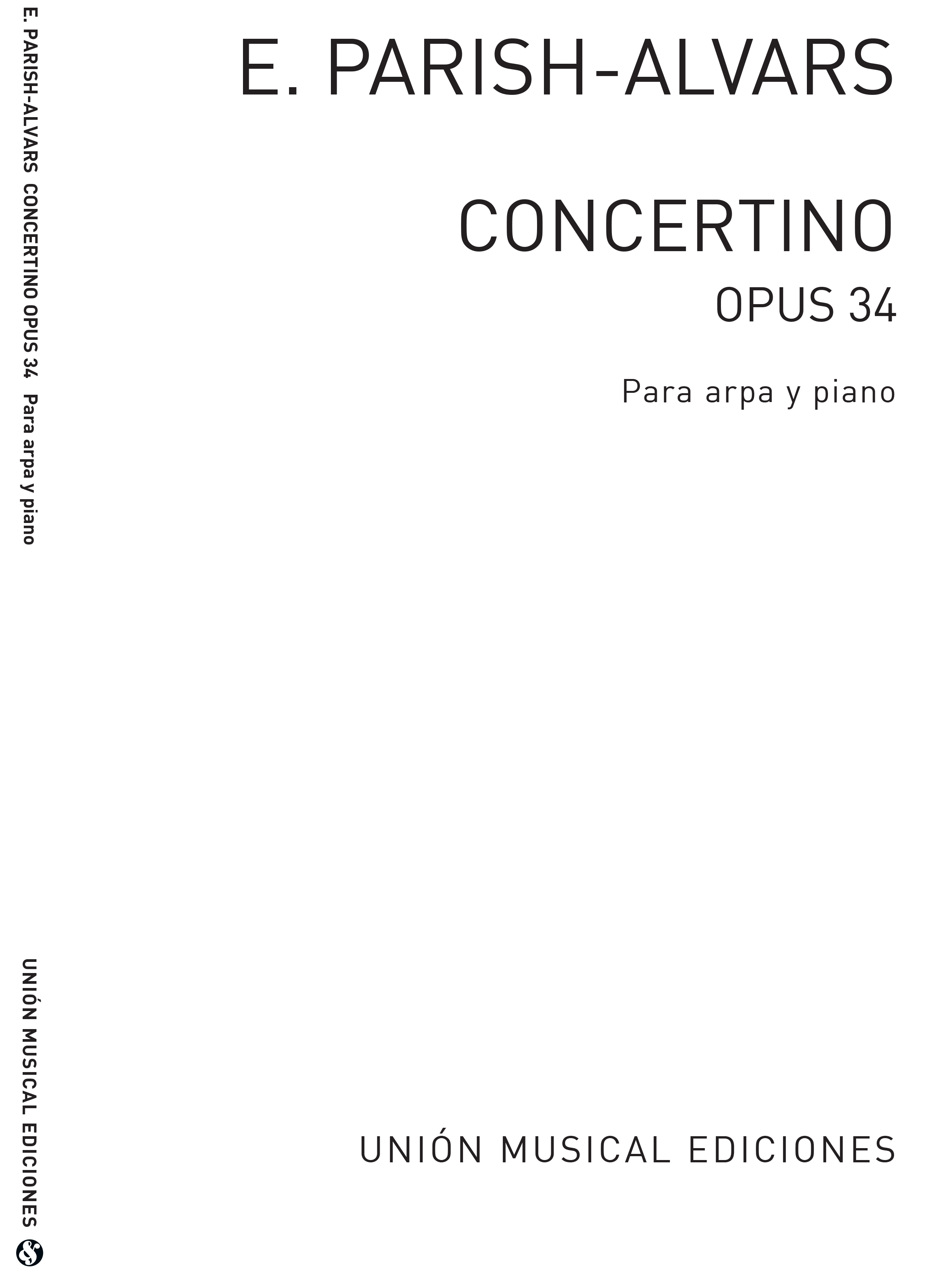 Parish Alvars Concertino Op.34 Hrp/pf (manuscript Edition)